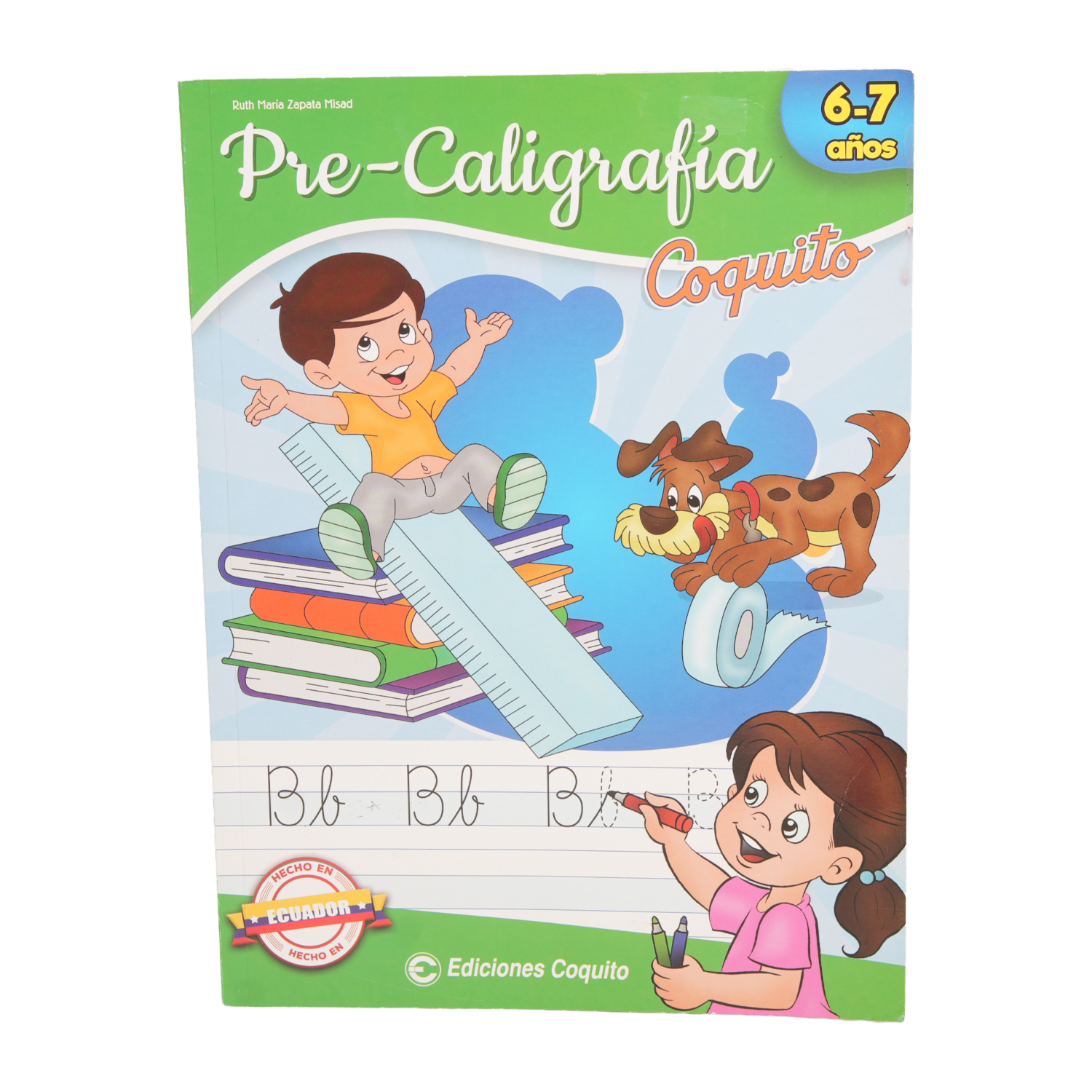 Libro Pre Caligrafía 6-7 Anos COQUITO 36 Páginas