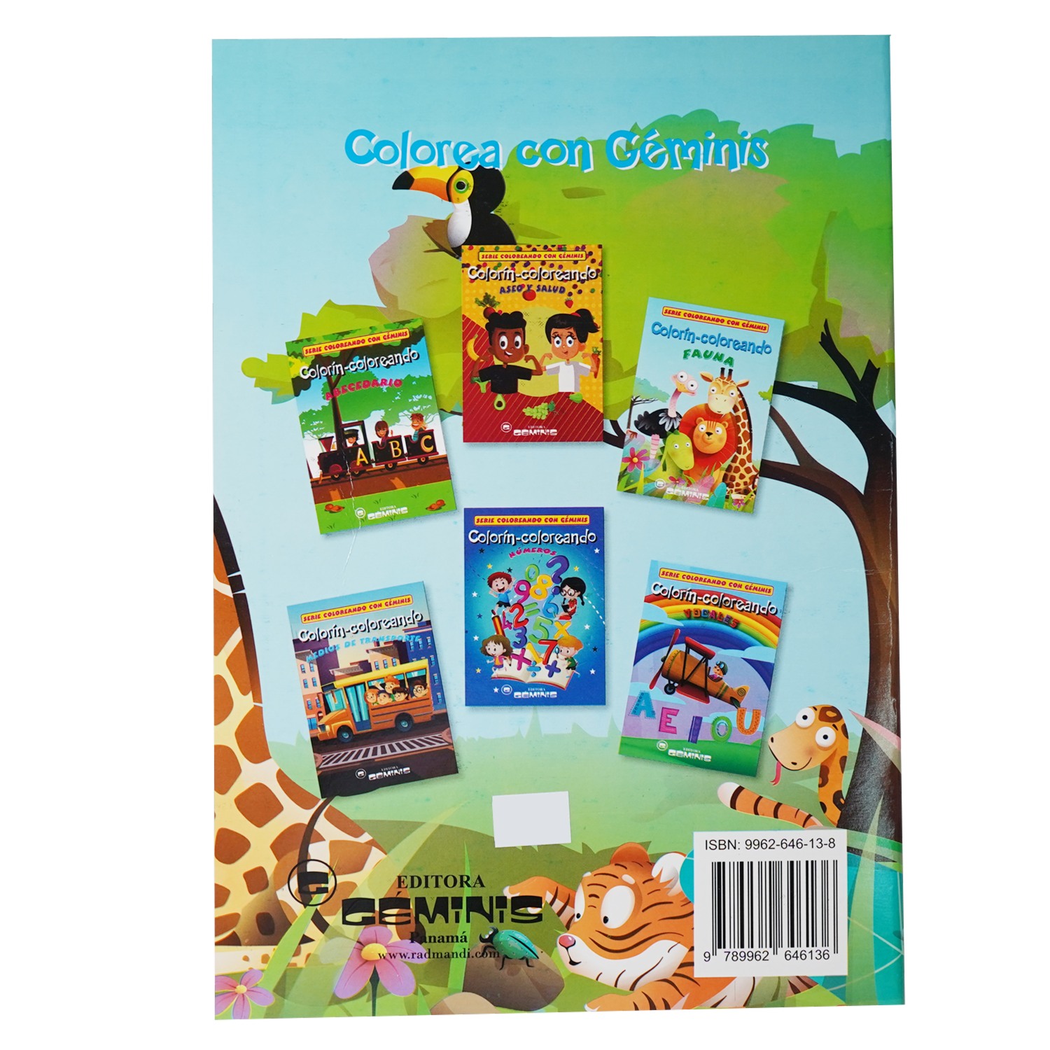 Libro Colorín Coloreando Fauna RADMANDÍ 15 Páginas