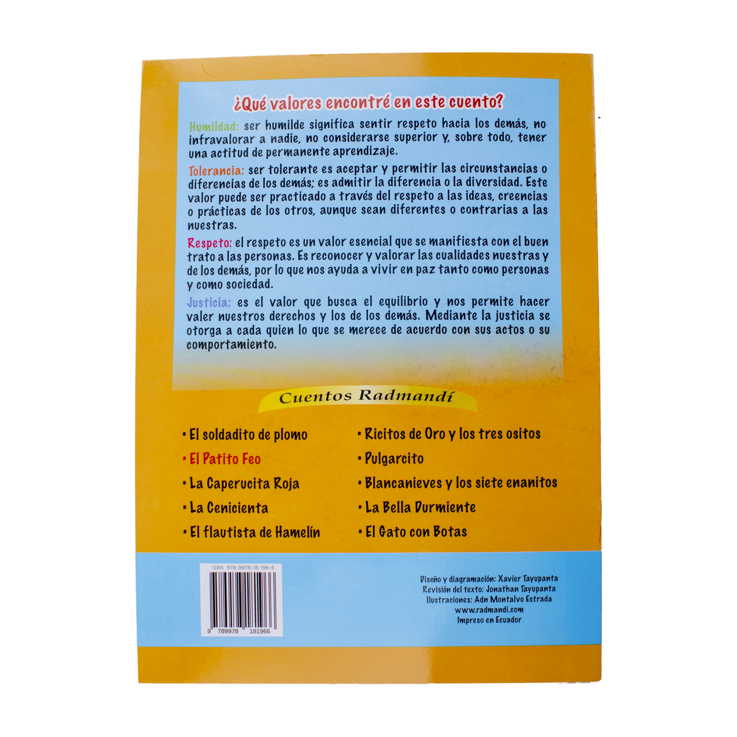 Libro Patito Feo Cuenta Conmigo RADMANDÍ 13 Páginas