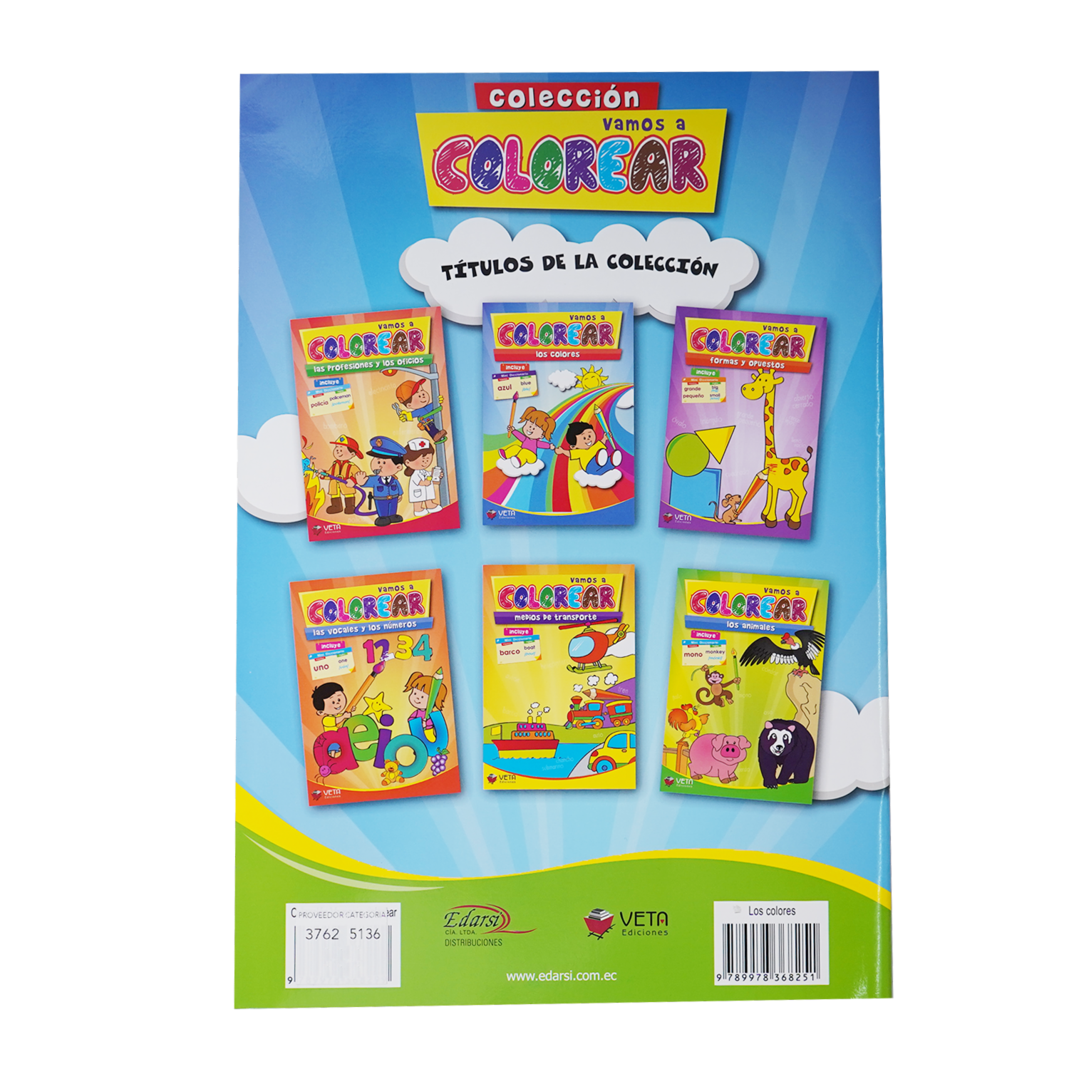 Libro Los Colores Vamos A Colorear EDARSI Unidad