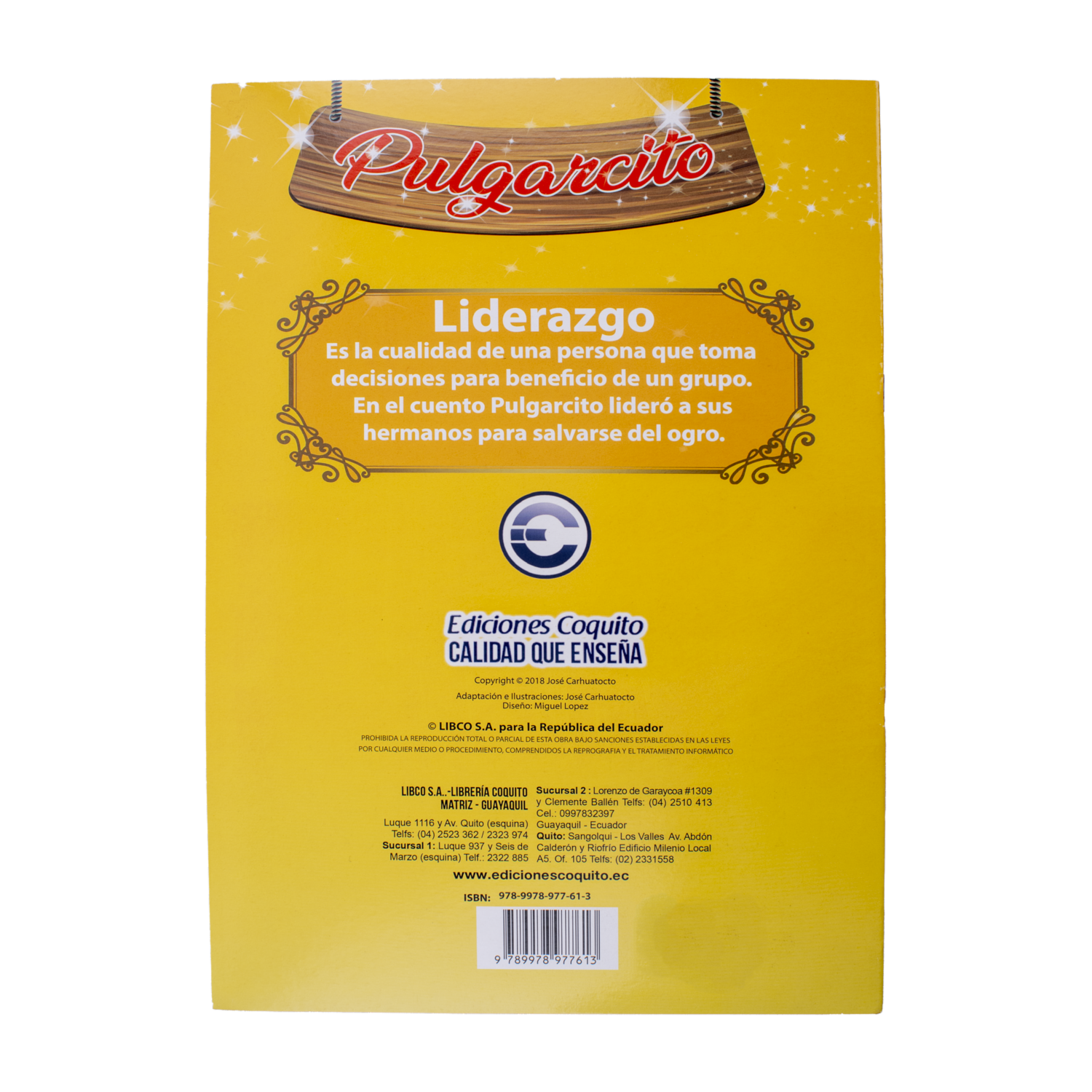 Libro Pulgarcito COQUITO 18 Páginas