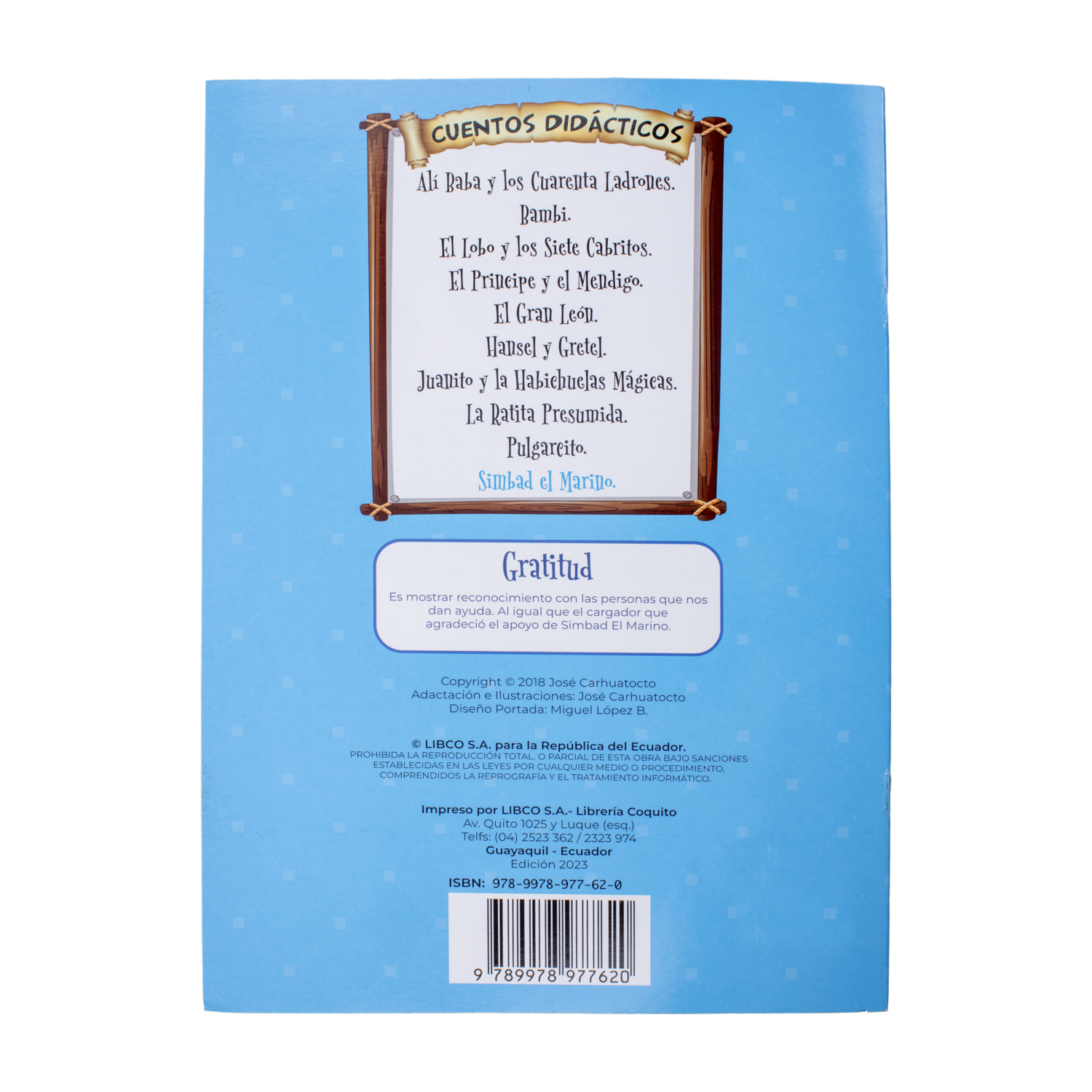 Libro Simbad COQUITO 18 Páginas