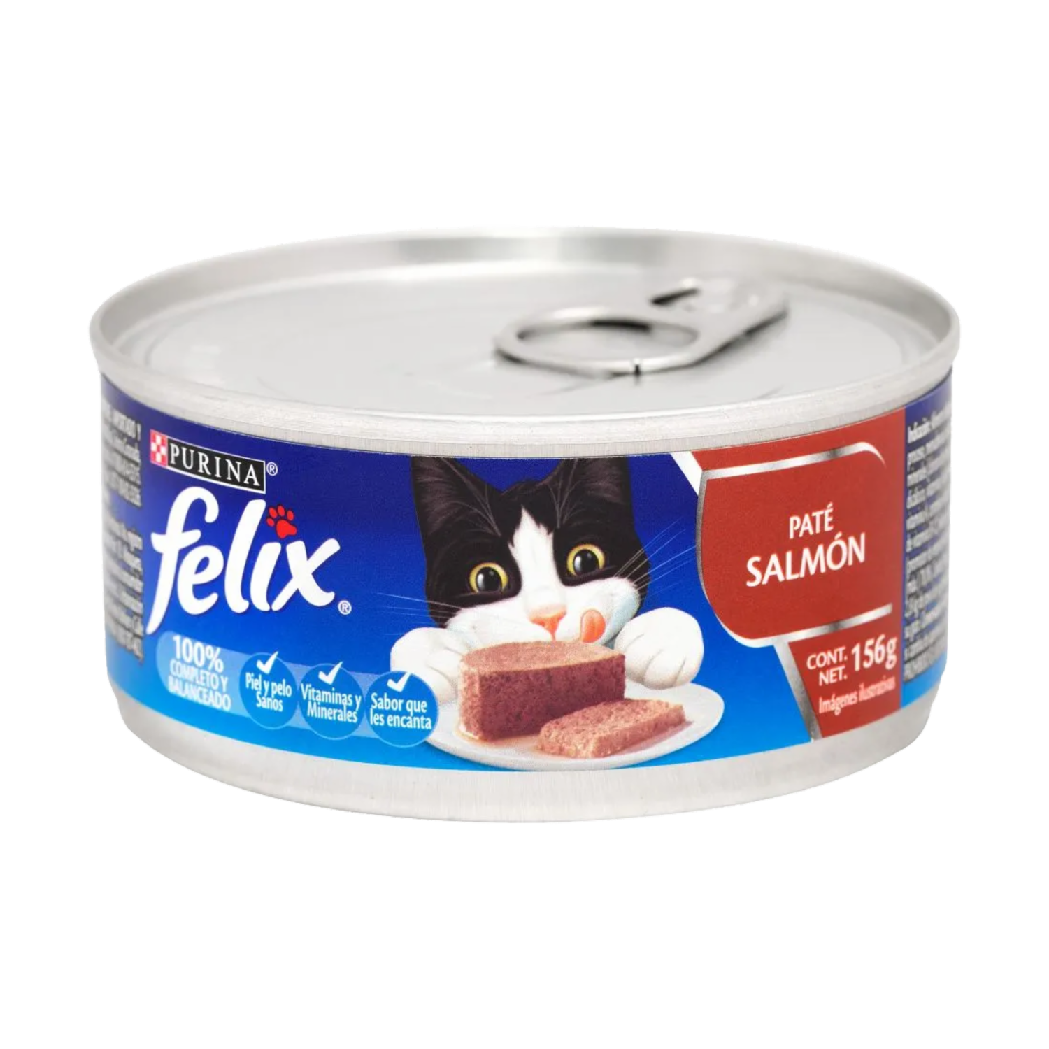 Alimento Para Gatos Sabor A Salmón FELIX Lata 156 G