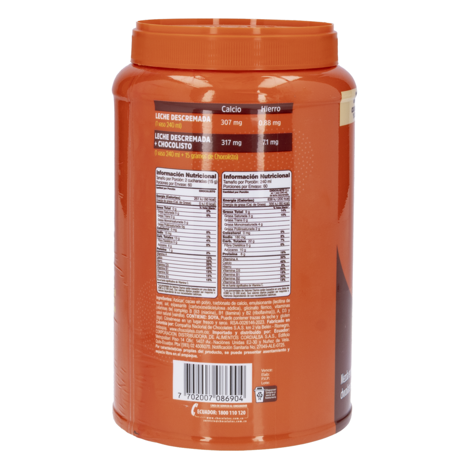 Chocolate En Polvo CHOCO LISTO 900 G