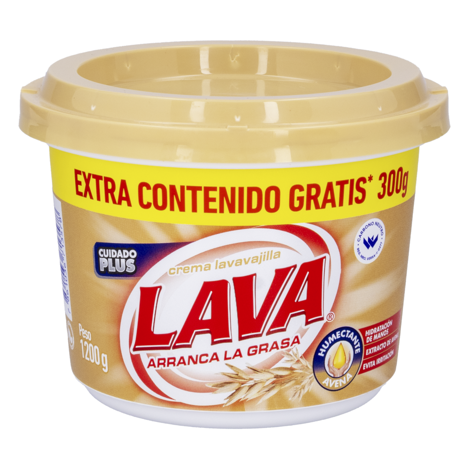 Lavavajilla En Crema Con Humectante Avena LAVA 1200 G