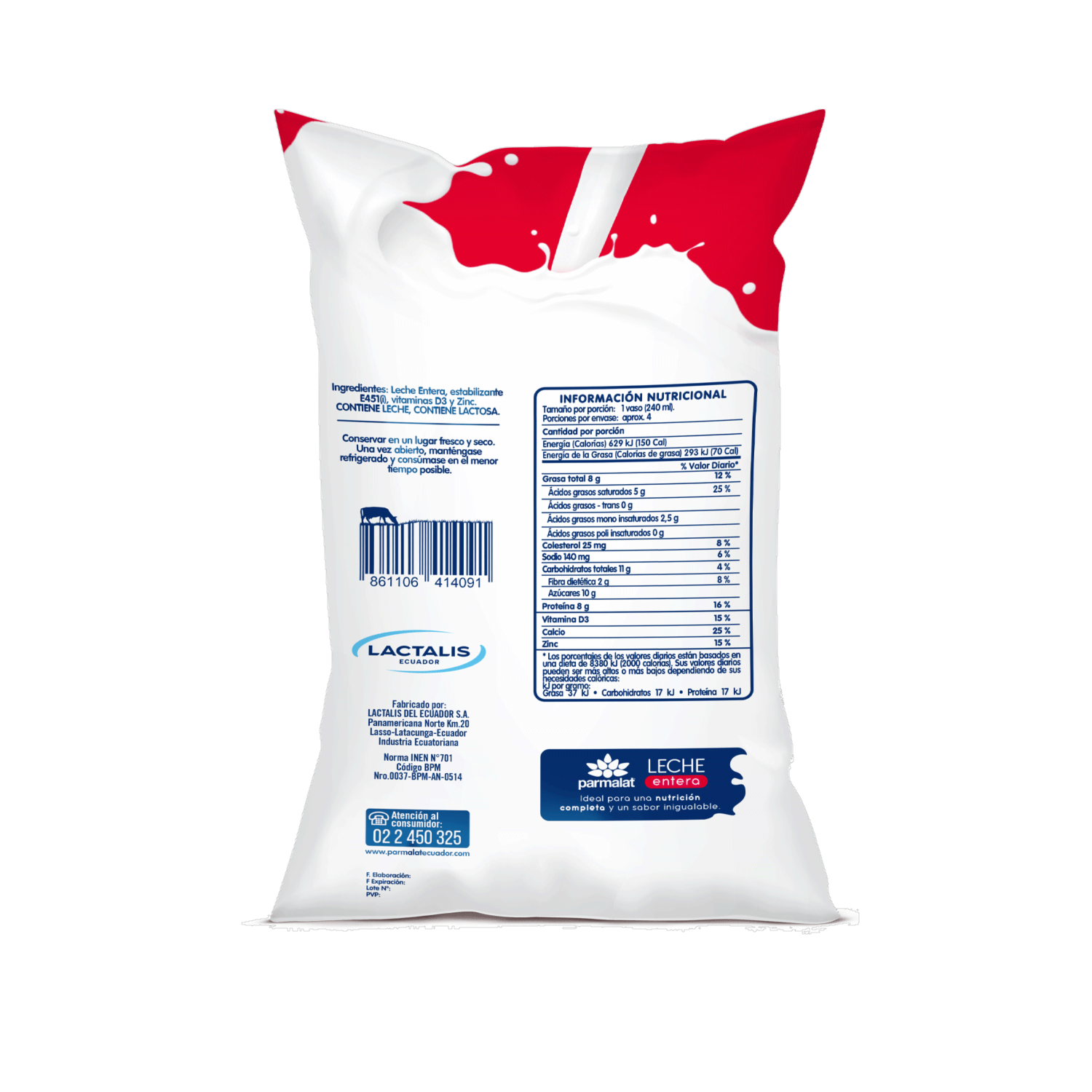 Leche Entera Ultrapasteurizada PARMALAT 900 Ml
