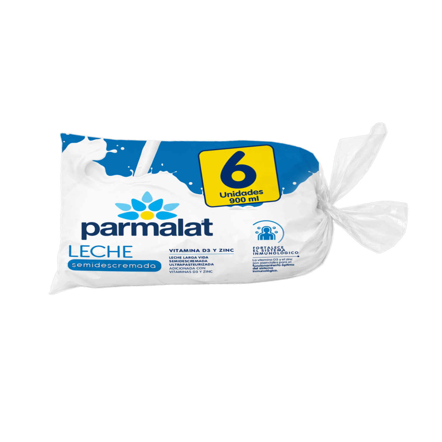 Leche Semidescremada Ultrapasteurizada PARMALAT 6 X 900 Ml