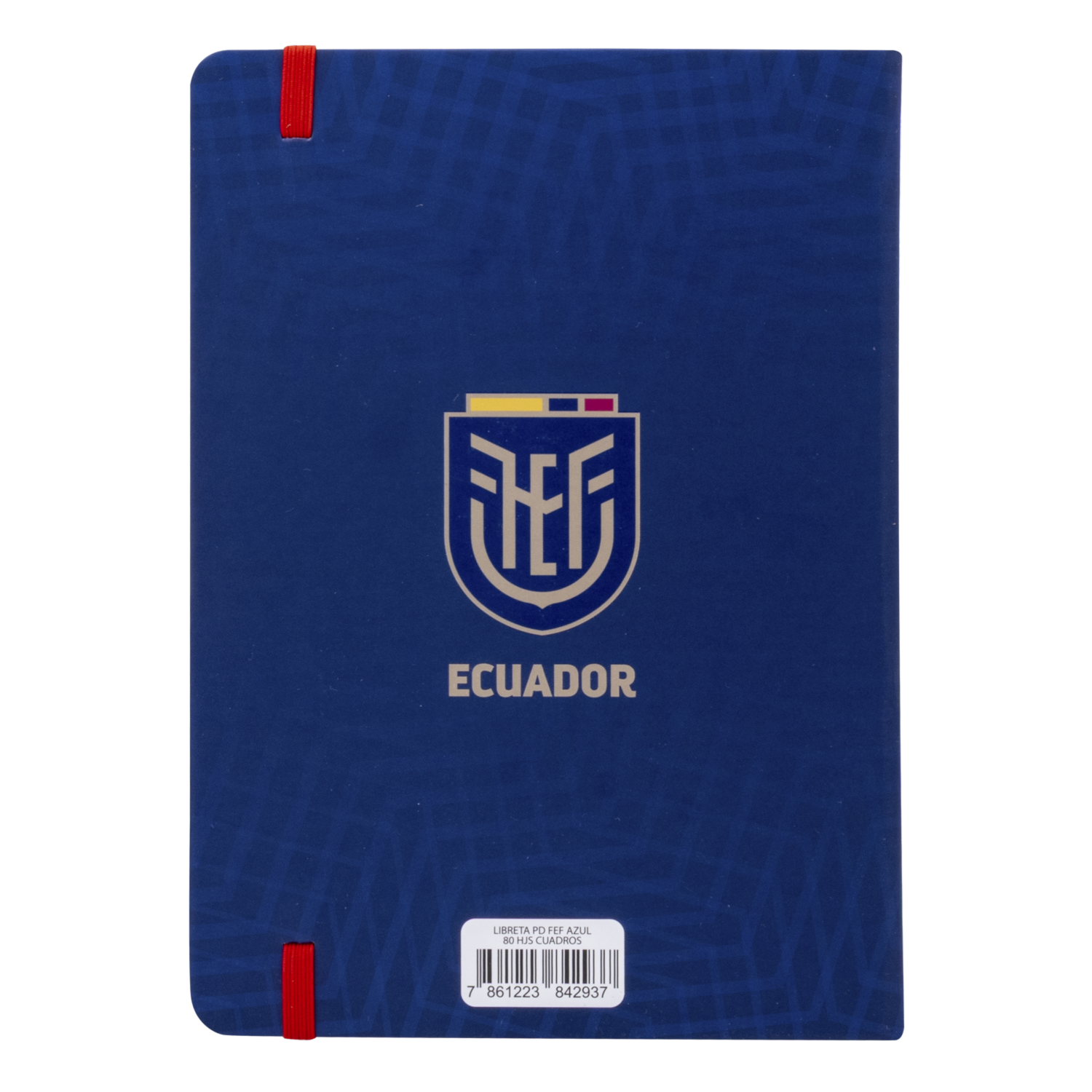 Libreta Pasta Dura Azul Cuadros FEF 80 Hojas