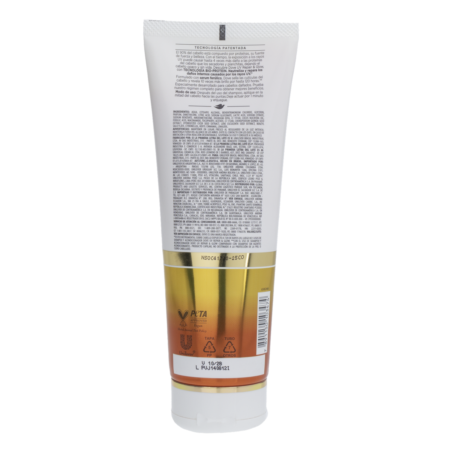 Acondicionador Uv Repair & Glow + Ferúlico DOVE 250 Ml