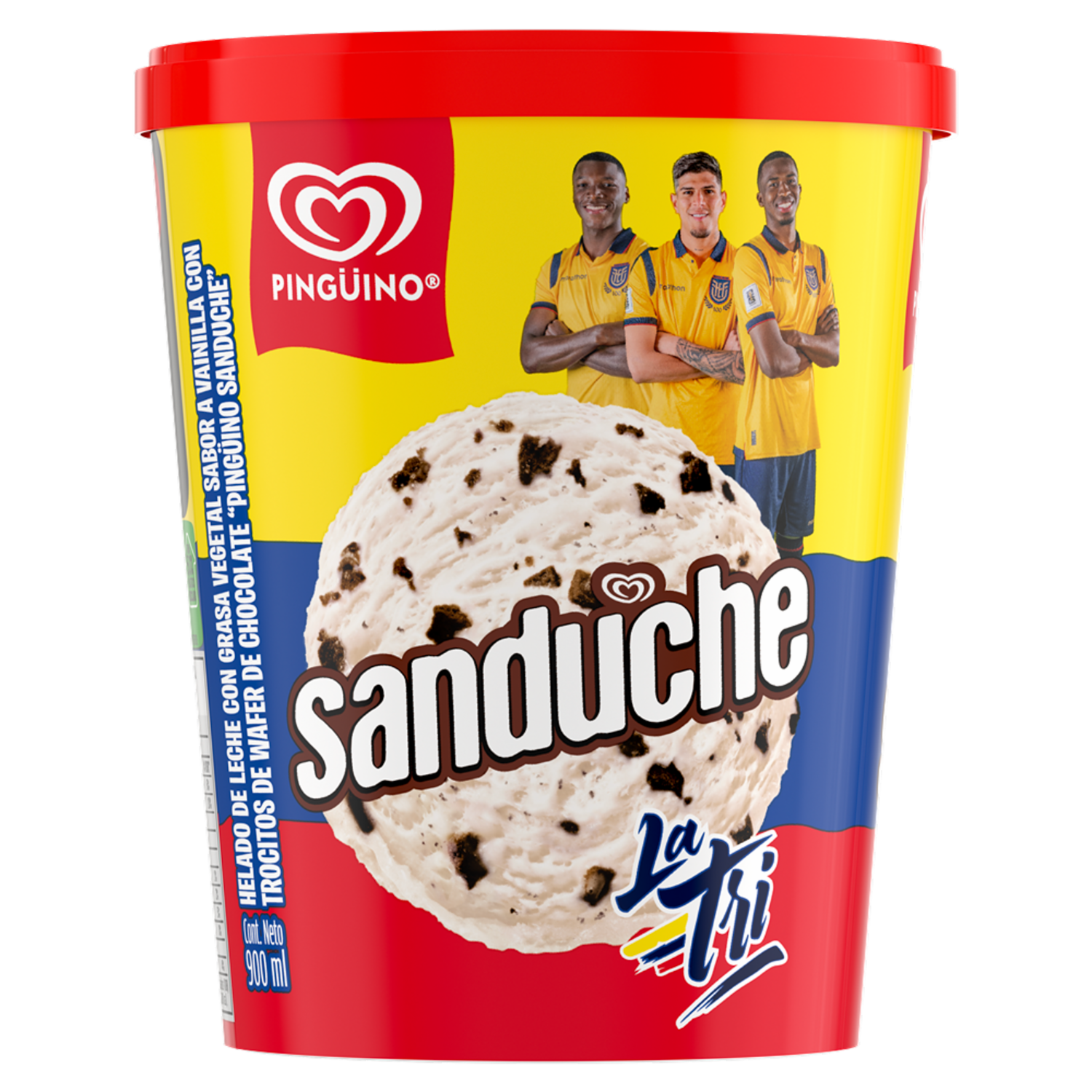 Helado Sanduche De Vainilla La Tri PINGÜINO 900 Ml