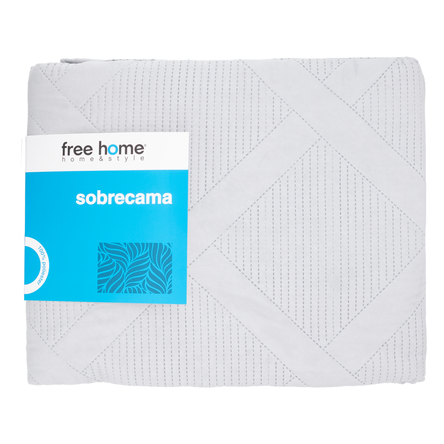 Sobrecama Básica Alana Gris FREE HOME