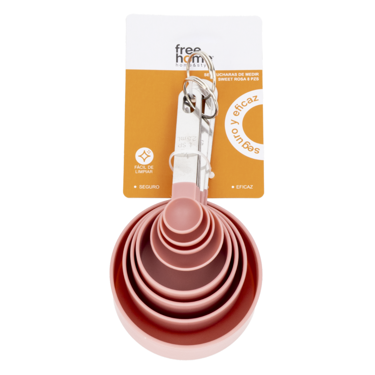 Cucharas Medidoras Sweet Rosa FREE HOME 8 Piezas