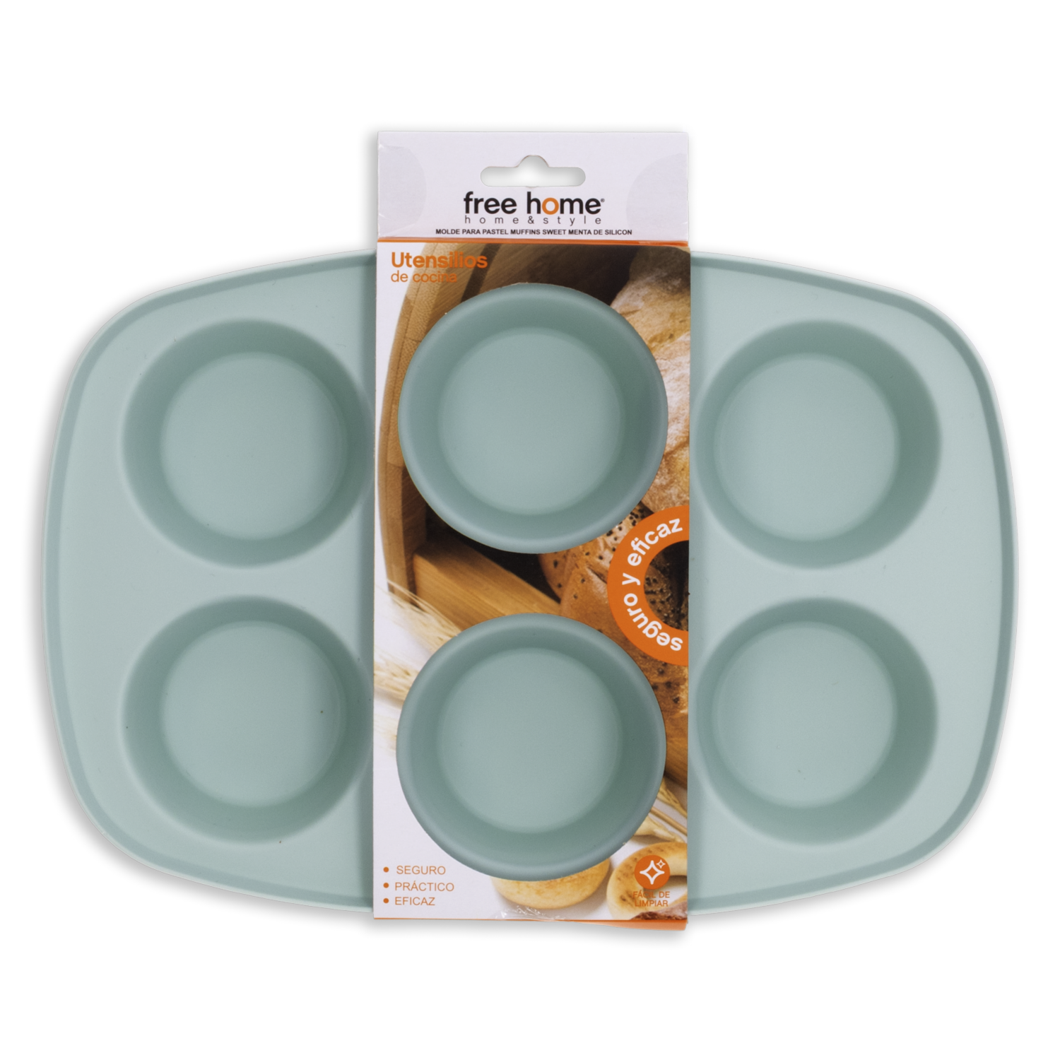 Molde Para Muffins De Silicón Sweet Menta FREE HOME Unidad