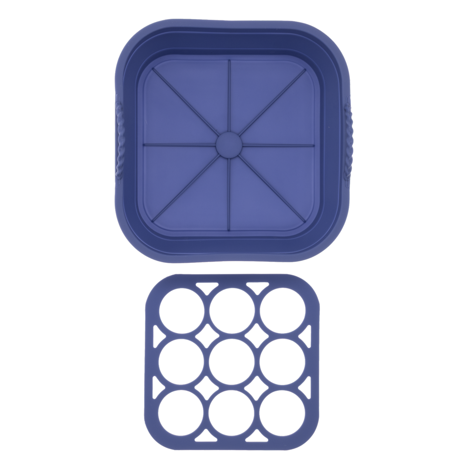 Molde Para Air Fryer De Silicón Azul FREE HOME Cuadrado