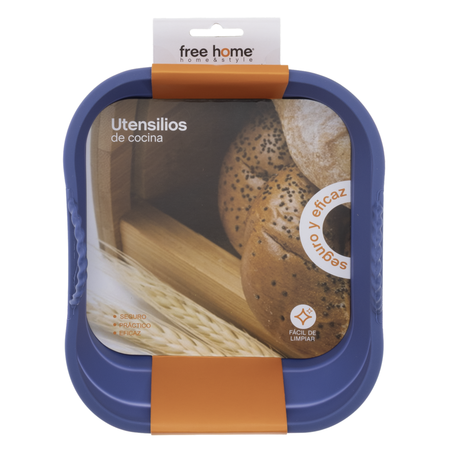 Molde Para Air Fryer De Silicón Azul FREE HOME Cuadrado