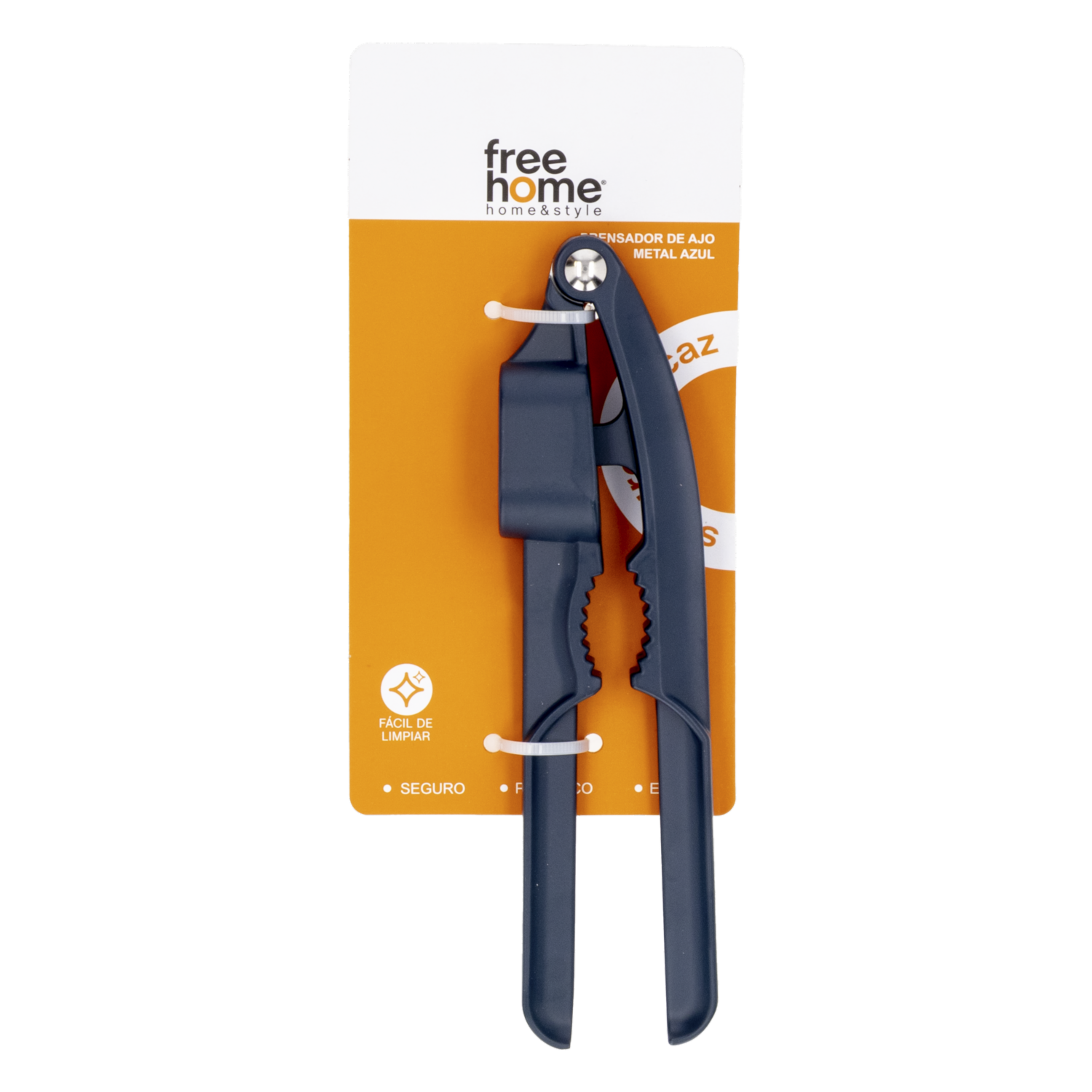 Prensador De Ajo Metal Azul FREE HOME Unidad