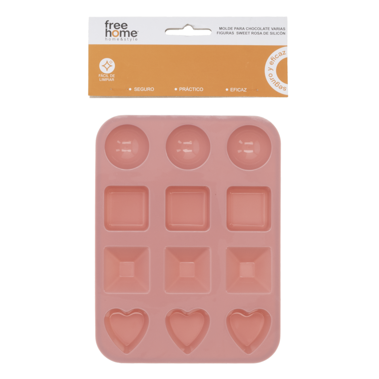 Molde Para Chocolate De Silicón V/Figuras Sweet Rosa FREE HOME Unidad
