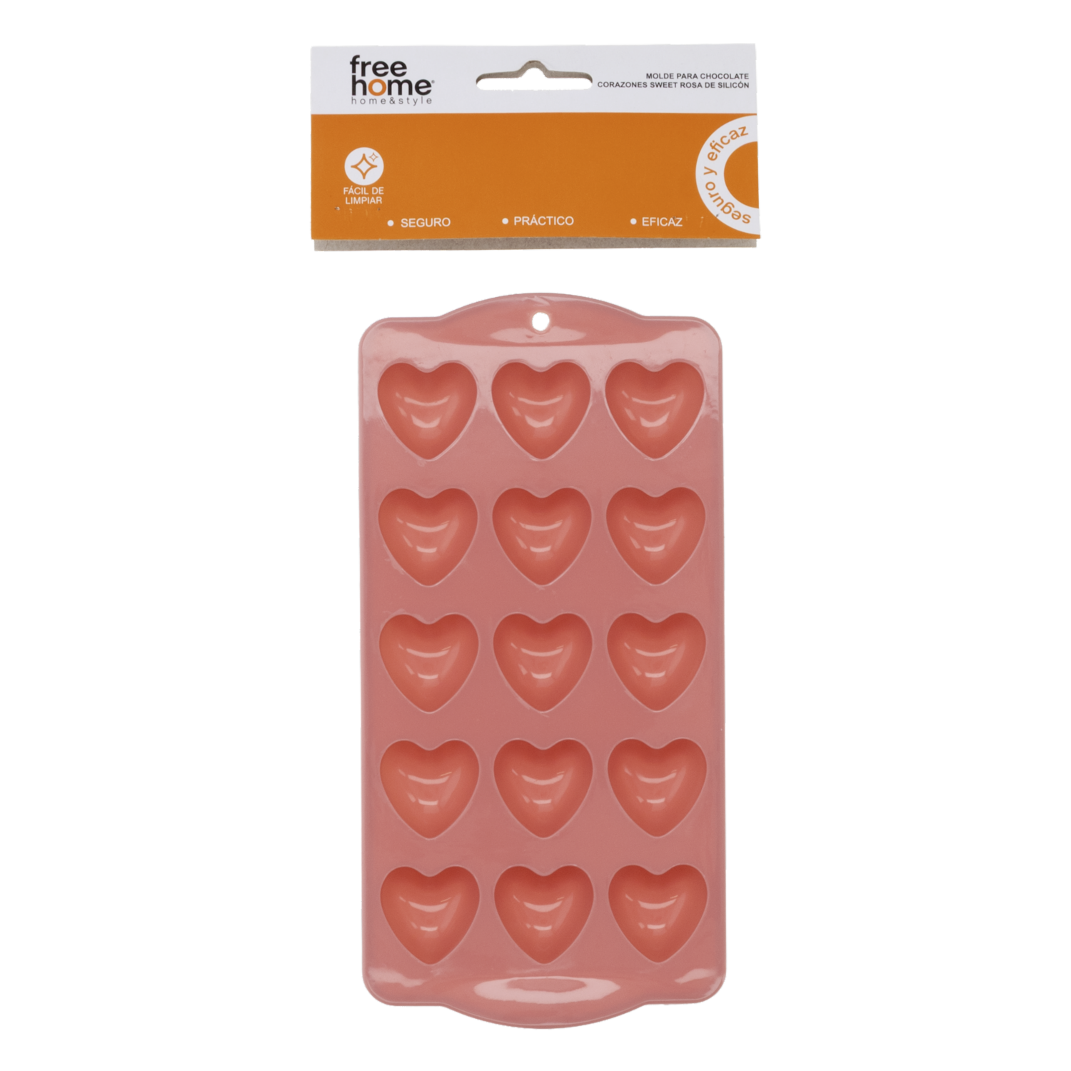 Molde Para Chocolate De Silicón Corazones Sweet Rosa FREE HOME Unidad