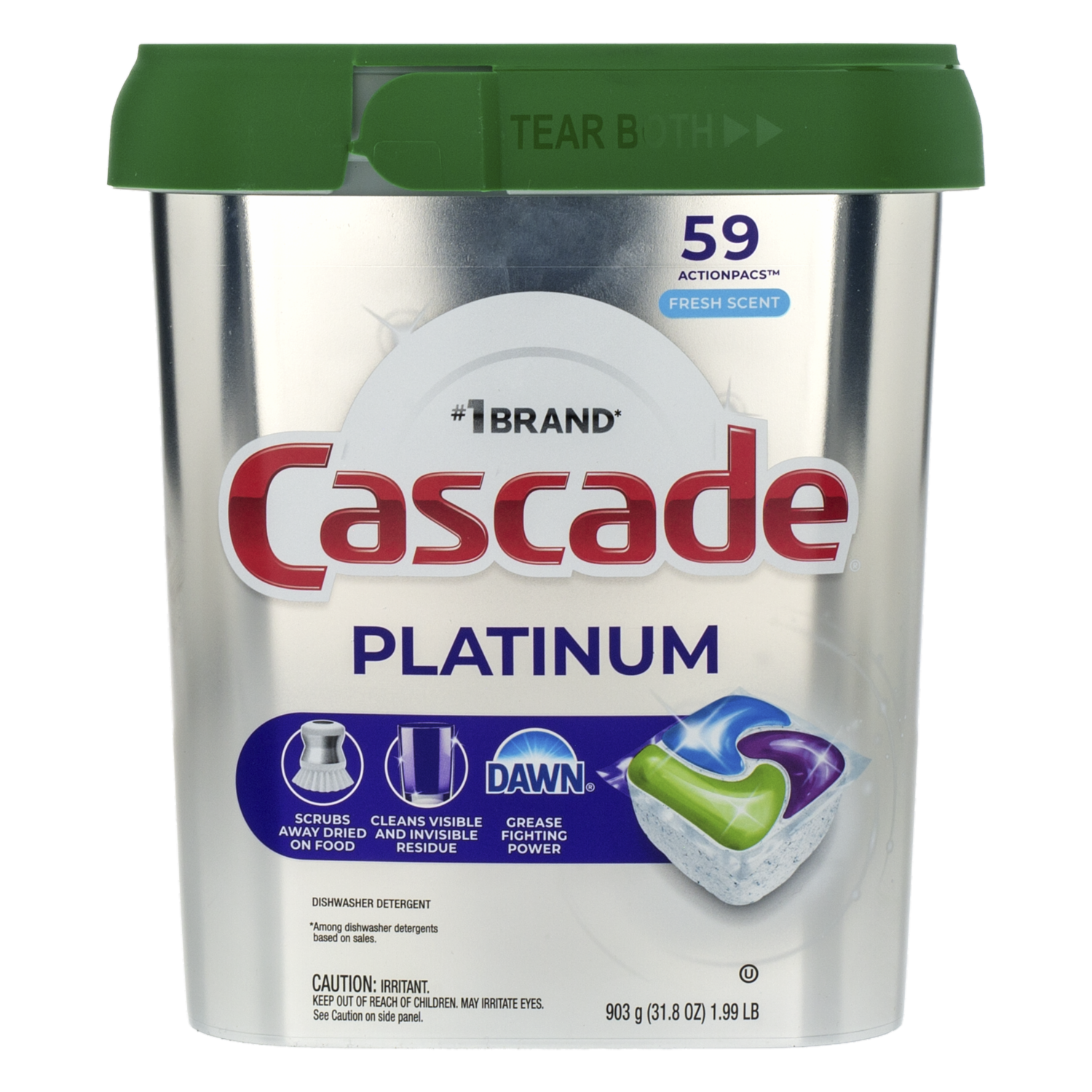 Lavavajillas En Cápsulas Platinum ActionPacs Fresh Scent CASCADE X59 Uds
