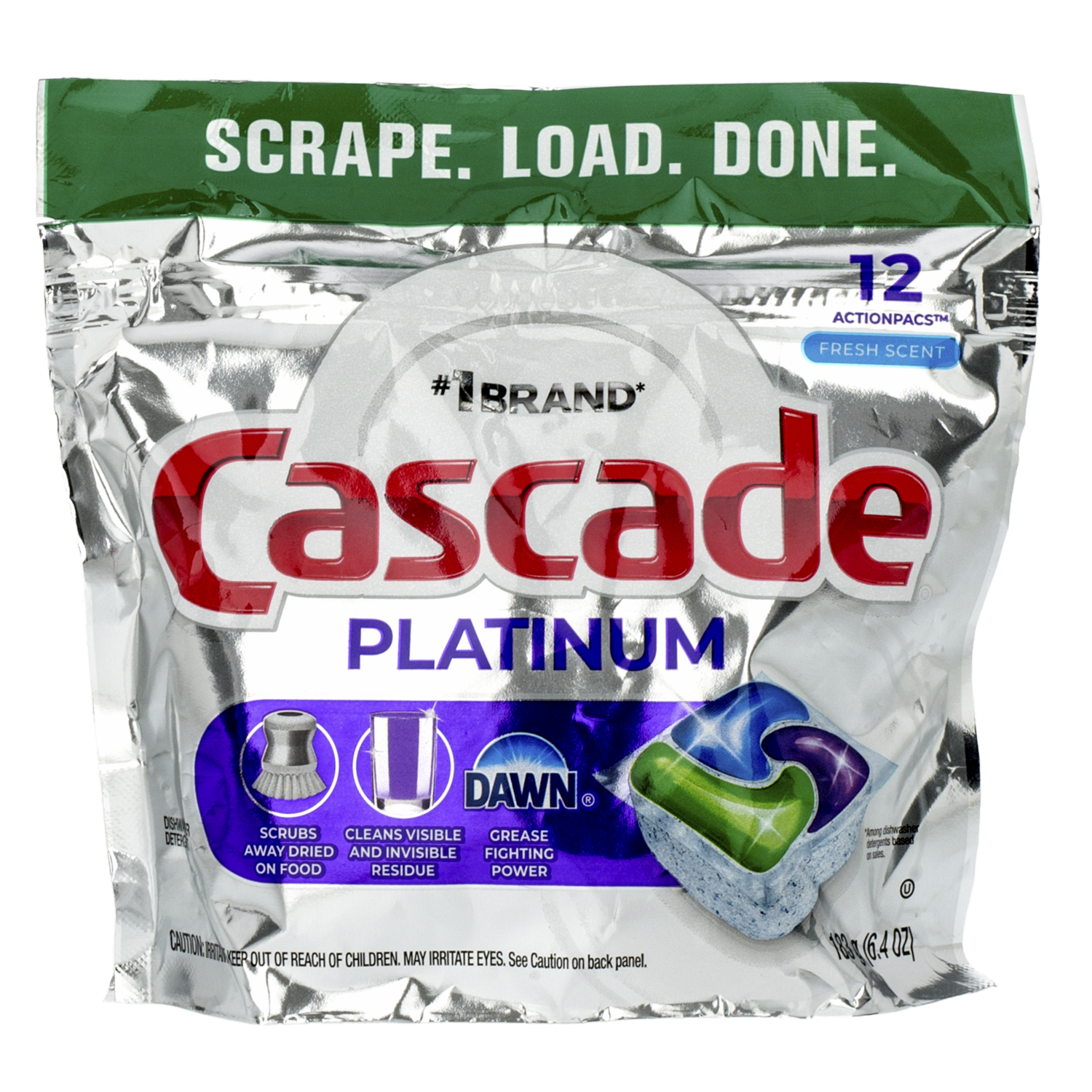 Lavavajillas En Cápsulas Platinum ActionPacs Fresh Scent CASCADE X12 Uds