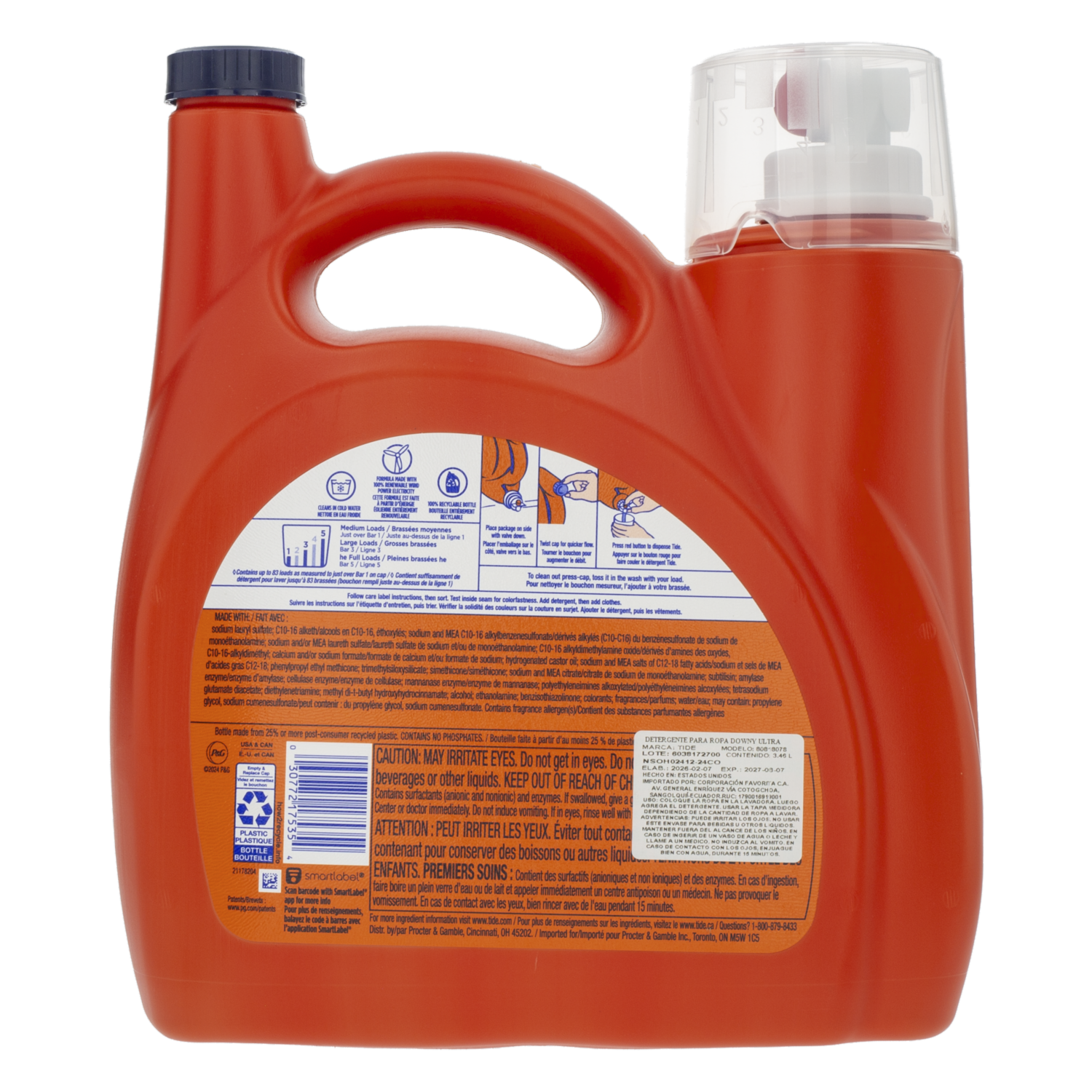 Detergente Líquido Plus Ultra Downy April Fresh TIDE 3.46 L