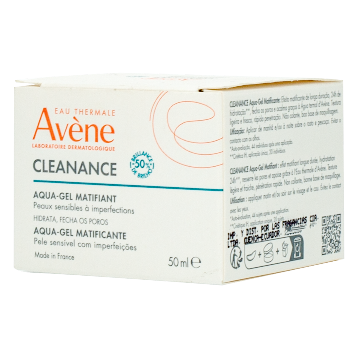 Gel Facial Cleanance Aqua Hidratante Matificante Piel Sensible Con Imperfecciones AVÈNE 50 Ml