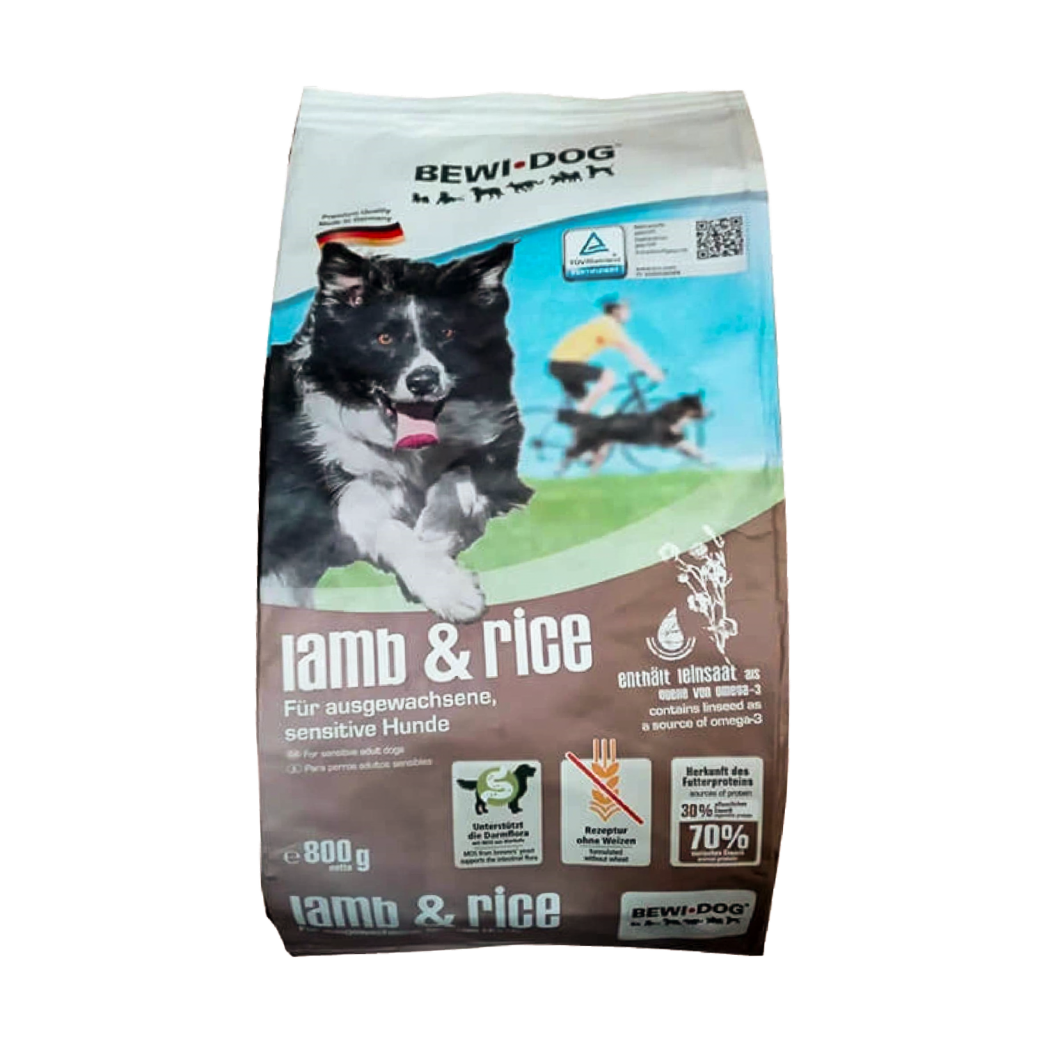 Alimento Para Perros Cordero Y Arroz Sensitive Adultos BEWI DOG 800 G