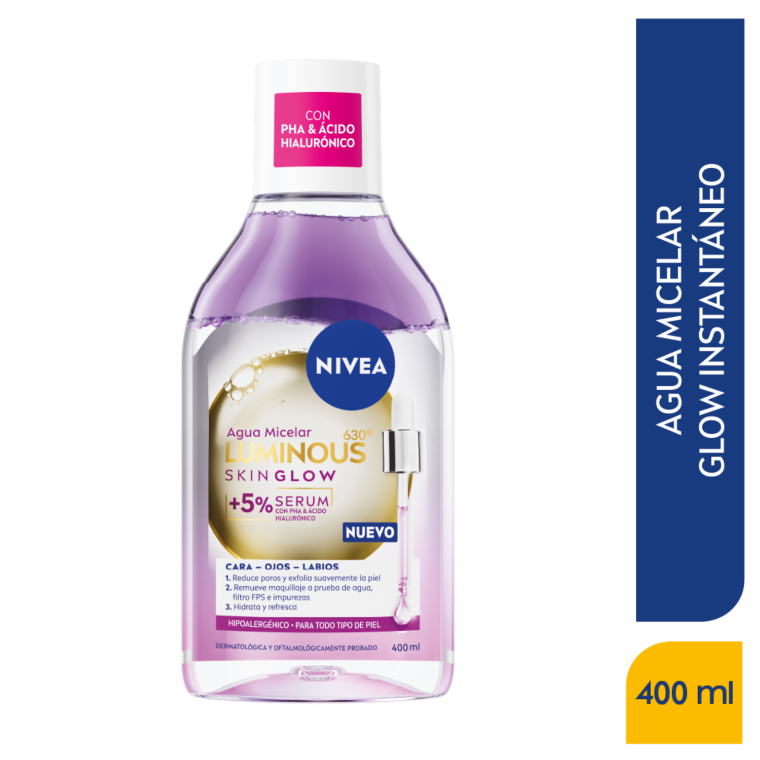 Agua Micelar Luminous Glow NIVEA 400 Ml