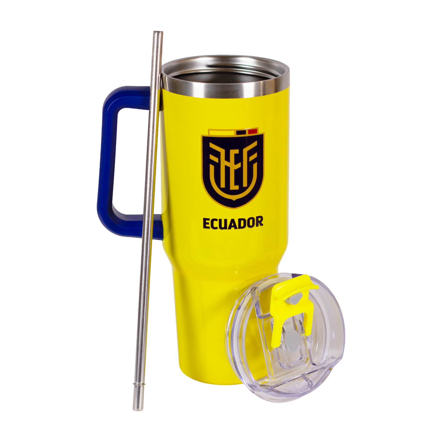 Termo De Aero Inoxidable Doble Pared Diseño La Tri-Amarillo FEF 1.2 Litros