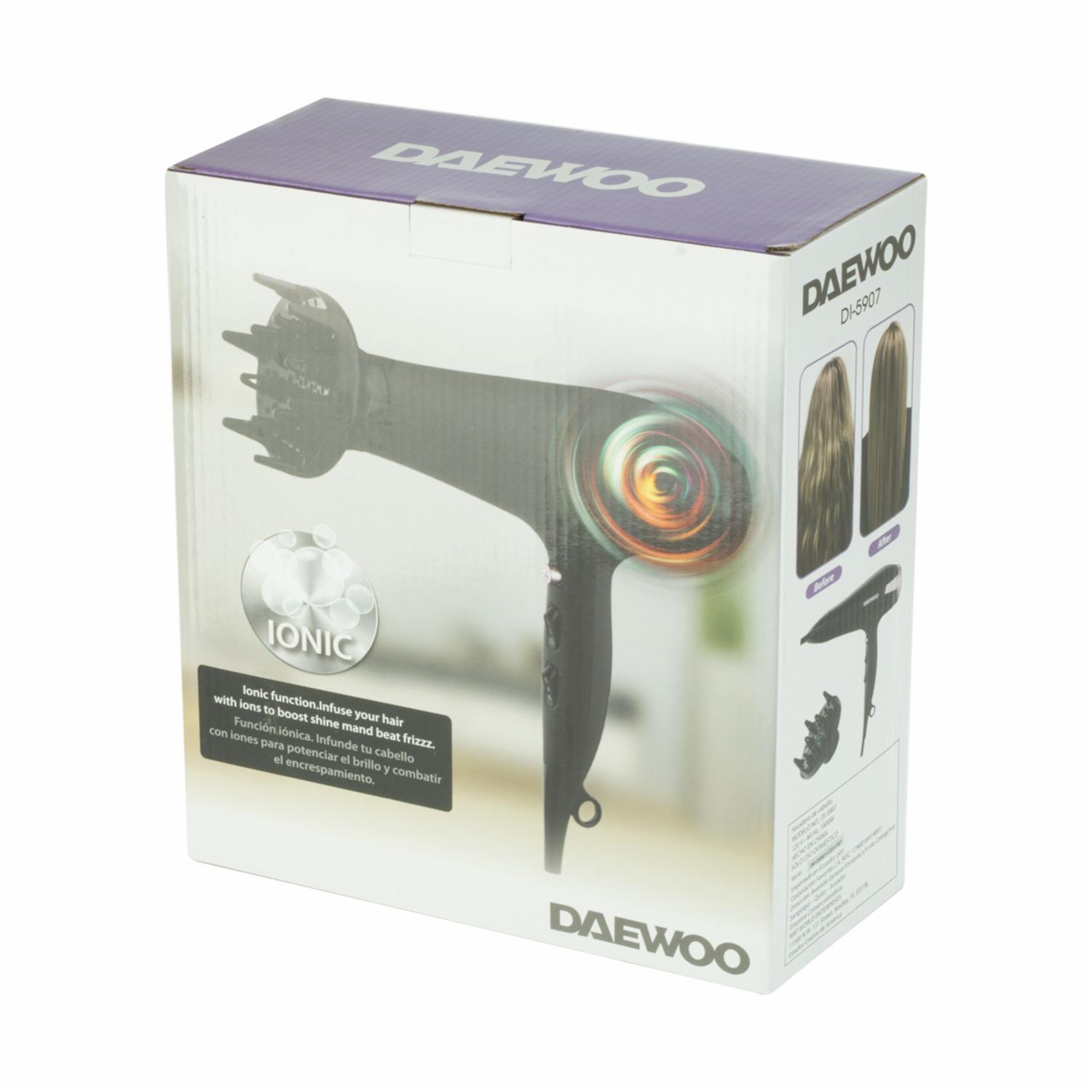 Secador De Cabello Eléctrico Modelo DI-5907 DAEWOO 1800 Watts
