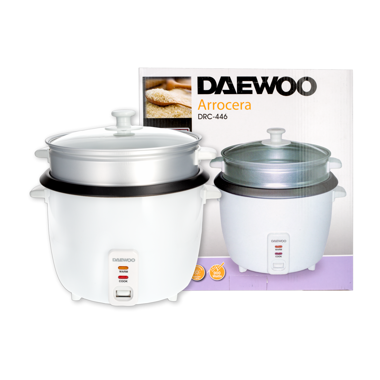 Olla Arrocera Con Vaporera DRC446 DAEWOO 2.5 Litros