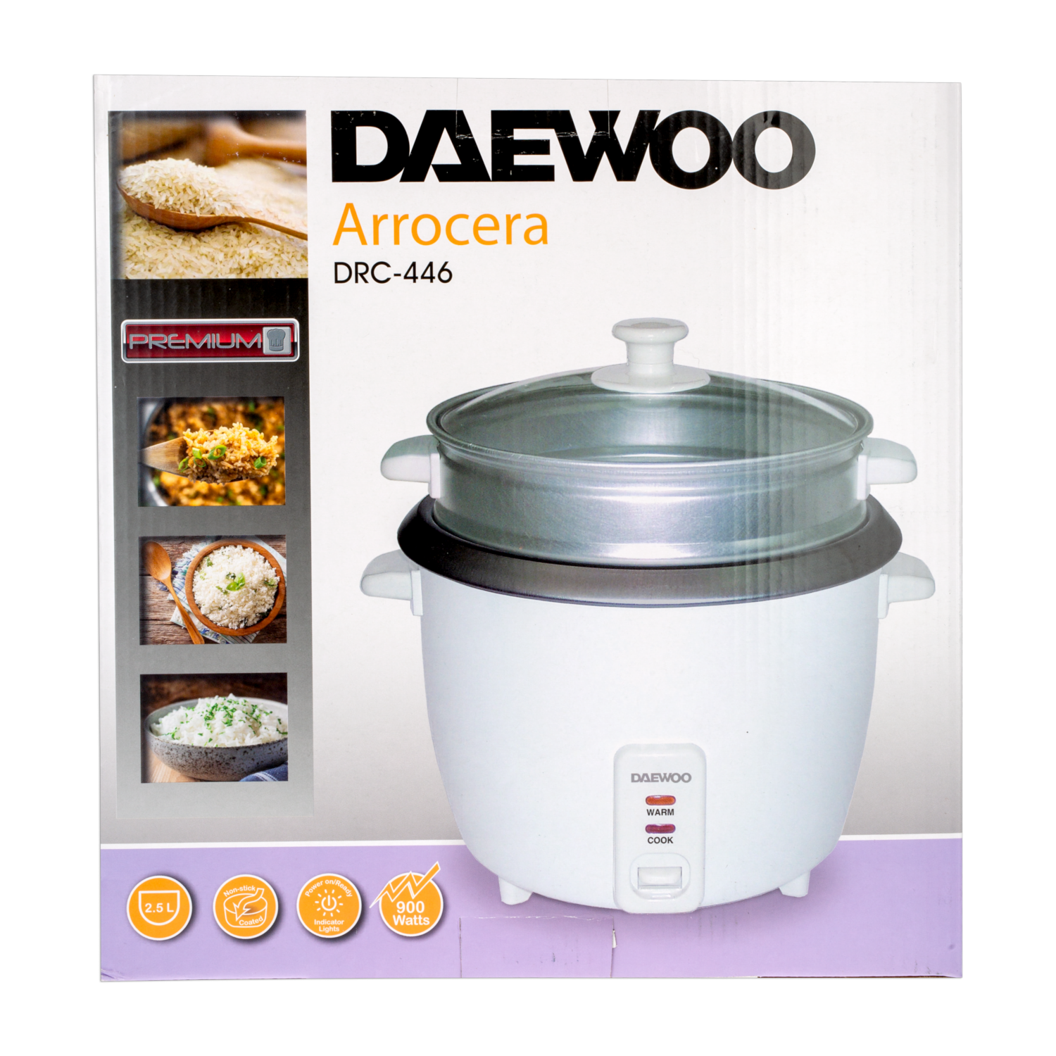 Olla Arrocera Con Vaporera DRC446 DAEWOO 2.5 Litros