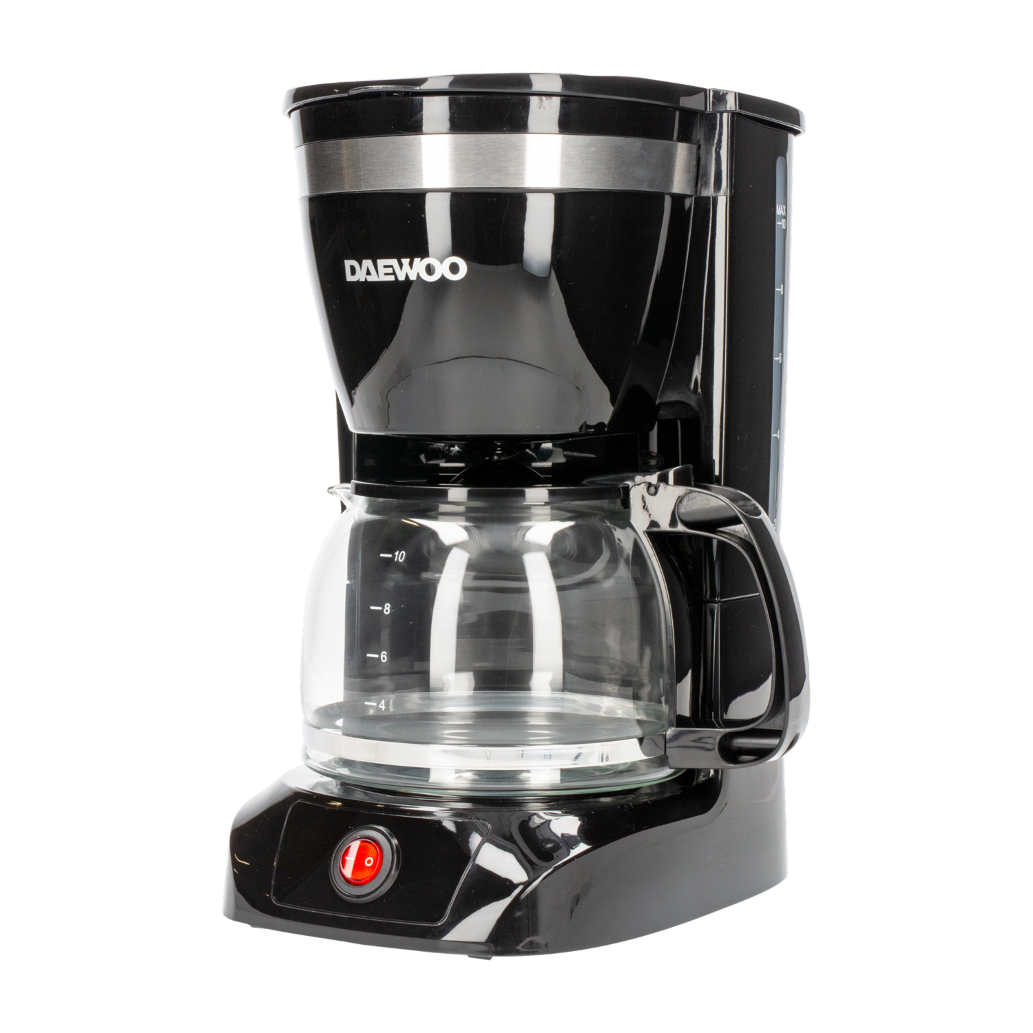 Cafetera Eléctrica Con Filtro Y Jarra De Vidrio Negra DCM-1859 DAEWOO 10-12 Tazas