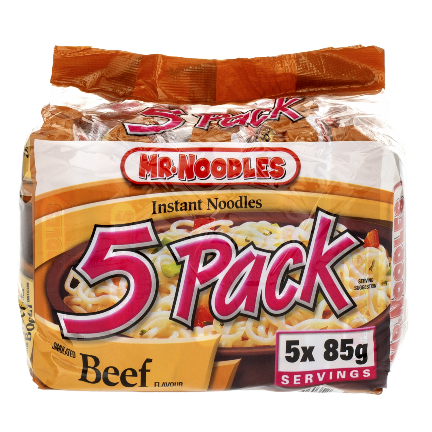 Fideos Instantáneos Sabor Carne MR. NOODLES 5 X 85 G