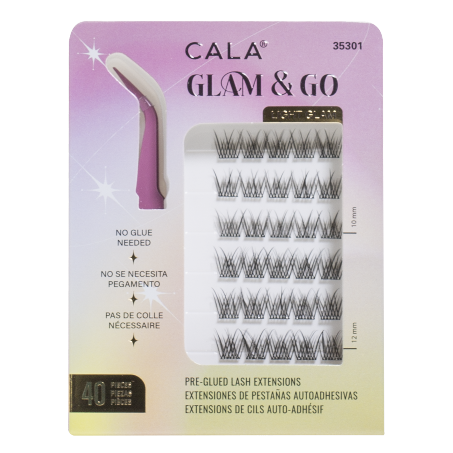 Pestañas Postizas Glam & Go Light CALA 40 Piezas