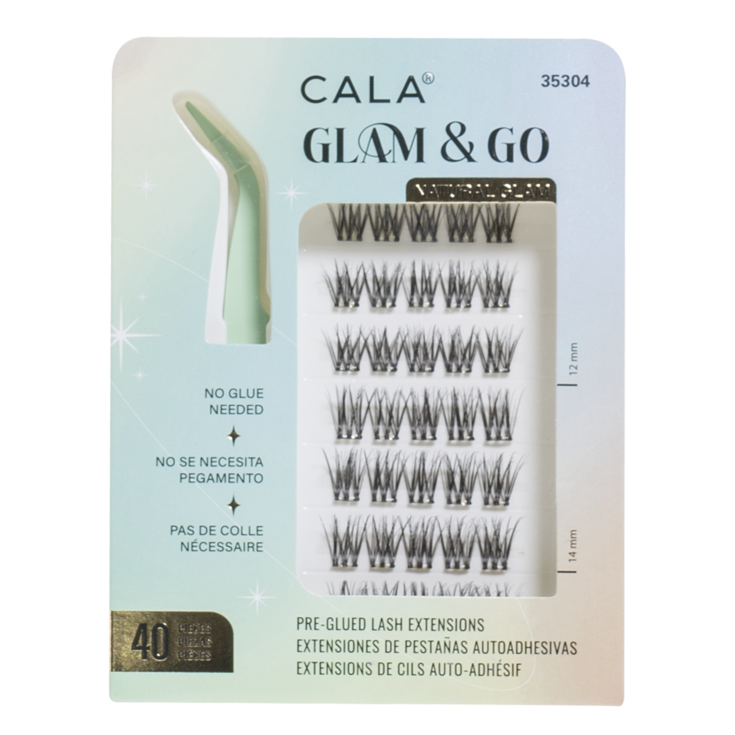 Pestañas Postizas Glam & Go Natural CALA 40 Piezas