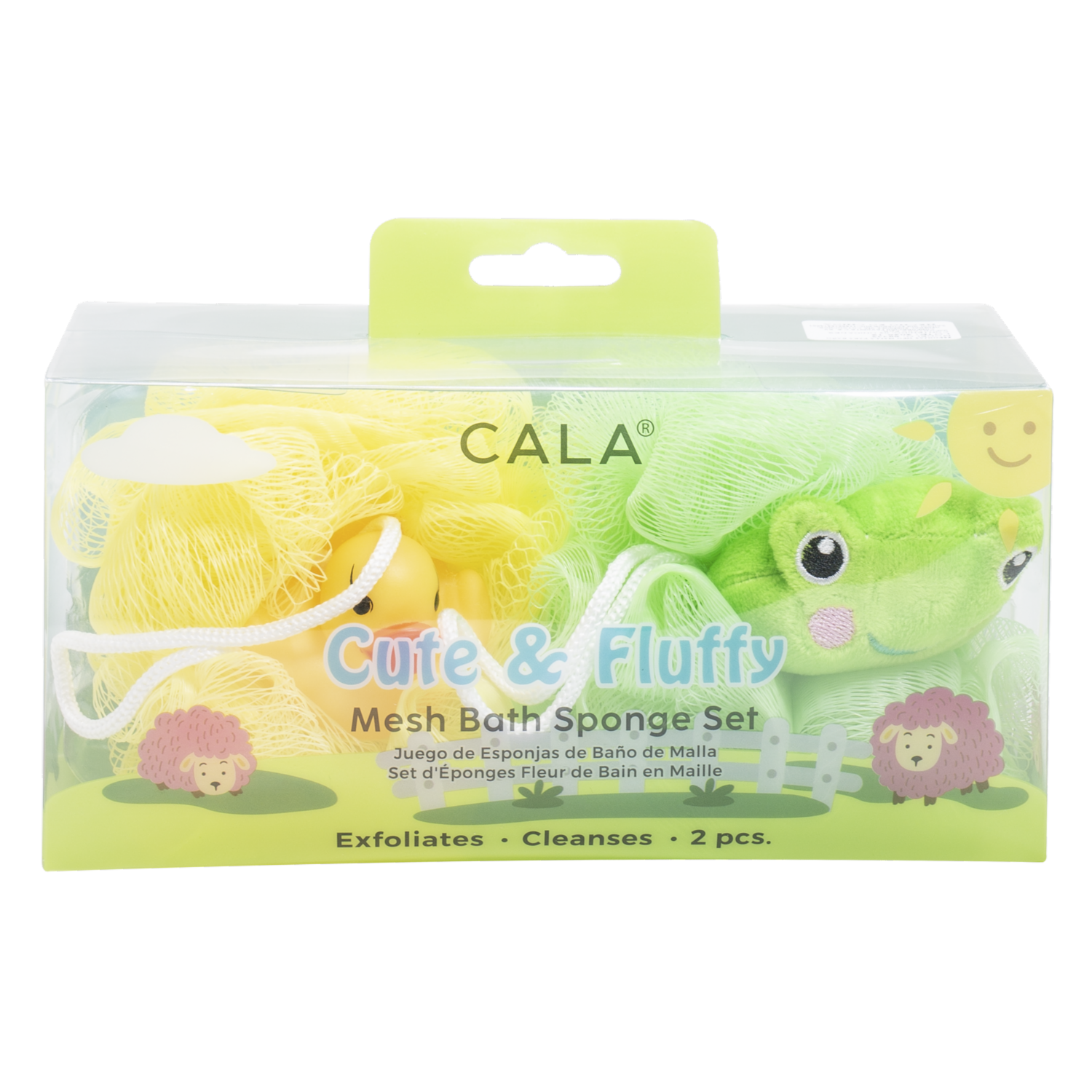 Juego De Esponjas Para El Baño Cute & Fluffy Pato Y Rana CALA X2 Uds