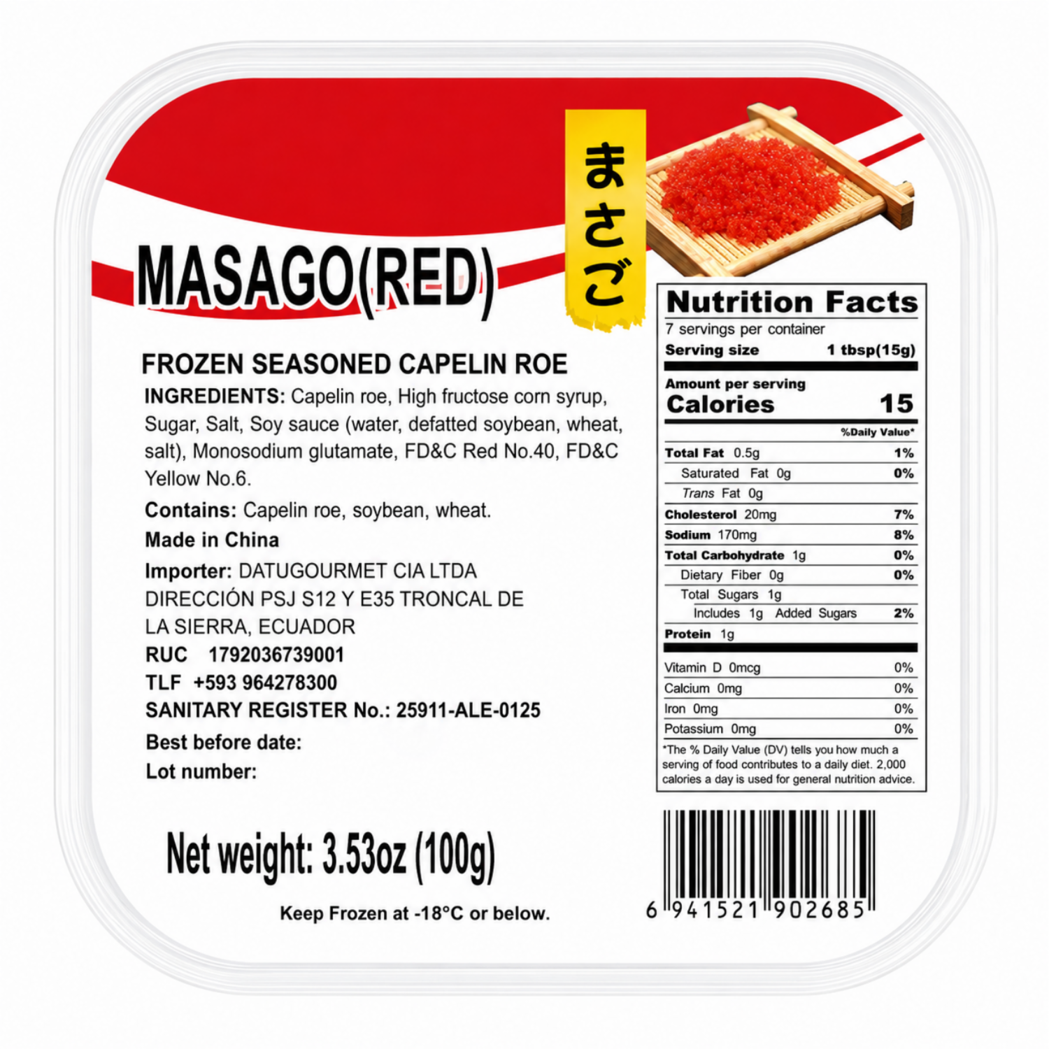 Caviar Masago Red GAISHI 100 G