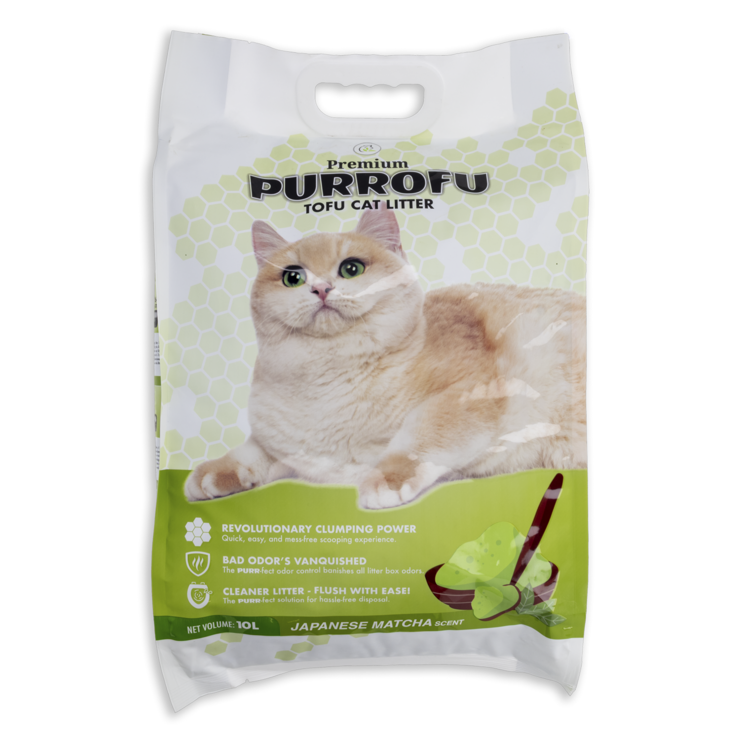 Arena Para Gatos Purrofu Matcha KIND PET 10 Litros