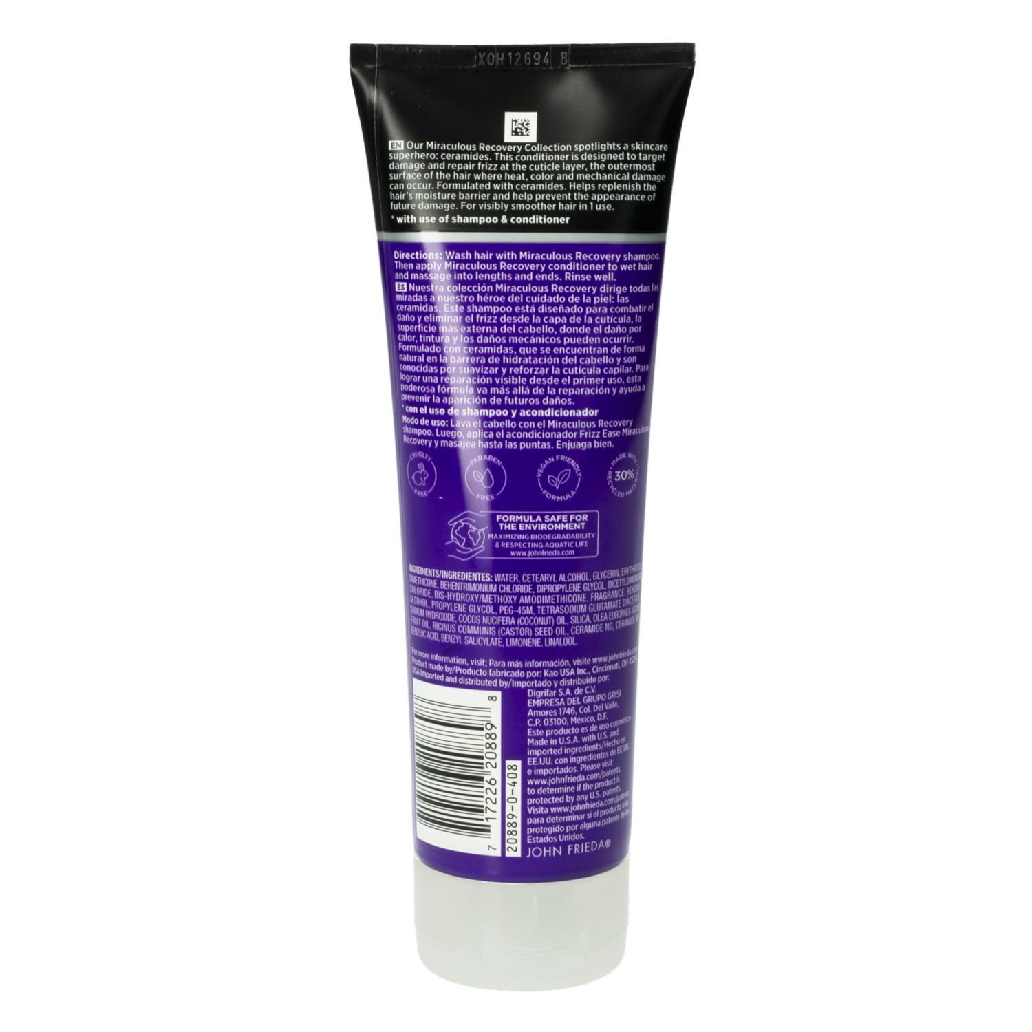 Acondicionador De Cabello Frizz Ease Miraculous Recovery JOHN FRIEDA 250 Ml