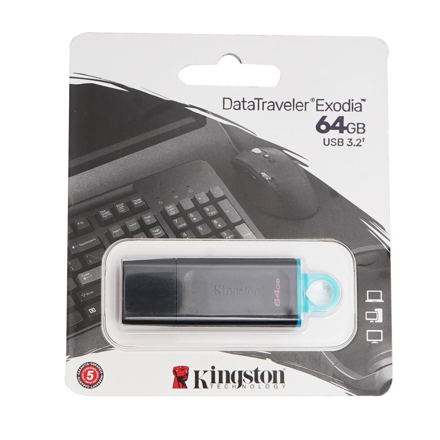 Memoria Flash Negra KINGSTON 64 Gb