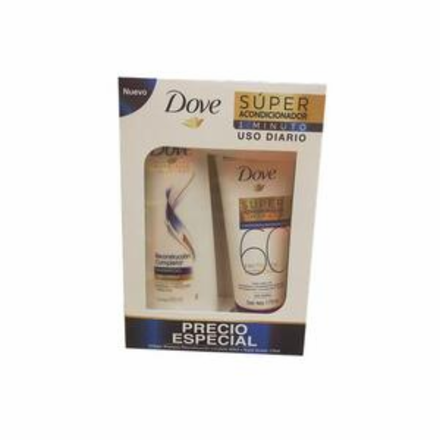 Shampoo De Cabello Reconstrucción Completa + Súper Acondicionador Factor 60 Precio Especial DOVE Pack 570 Ml