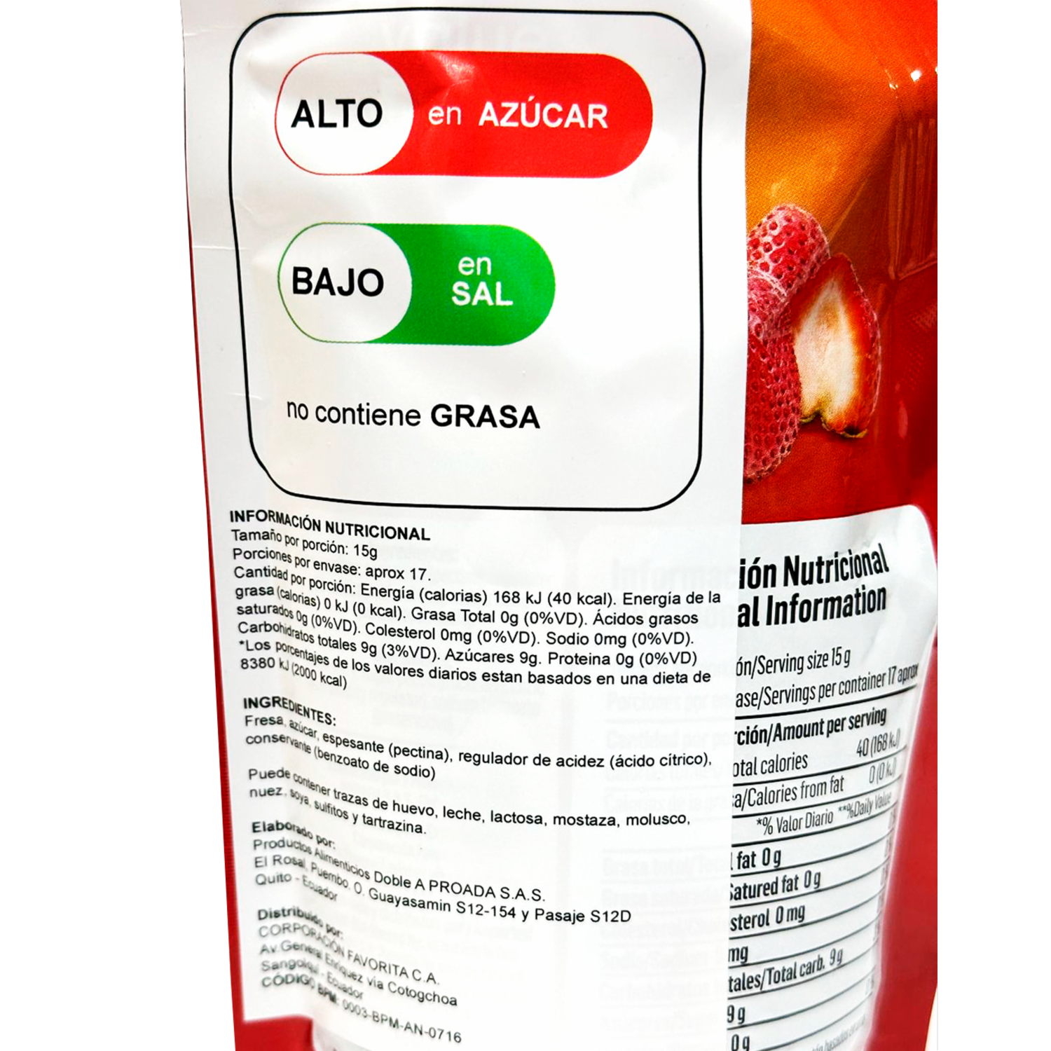 Mermelada De Fresa VALUE 507 250 G