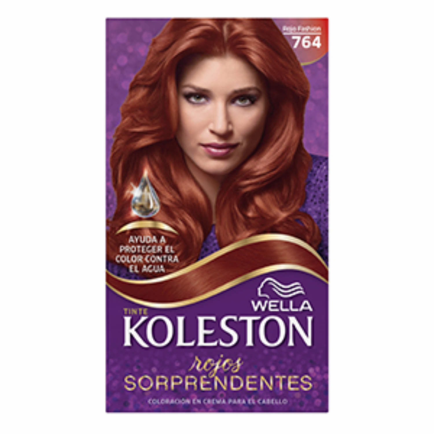 Tinte De Cabello Kit No 764 Rojo Fashi KOLESTON Unidad