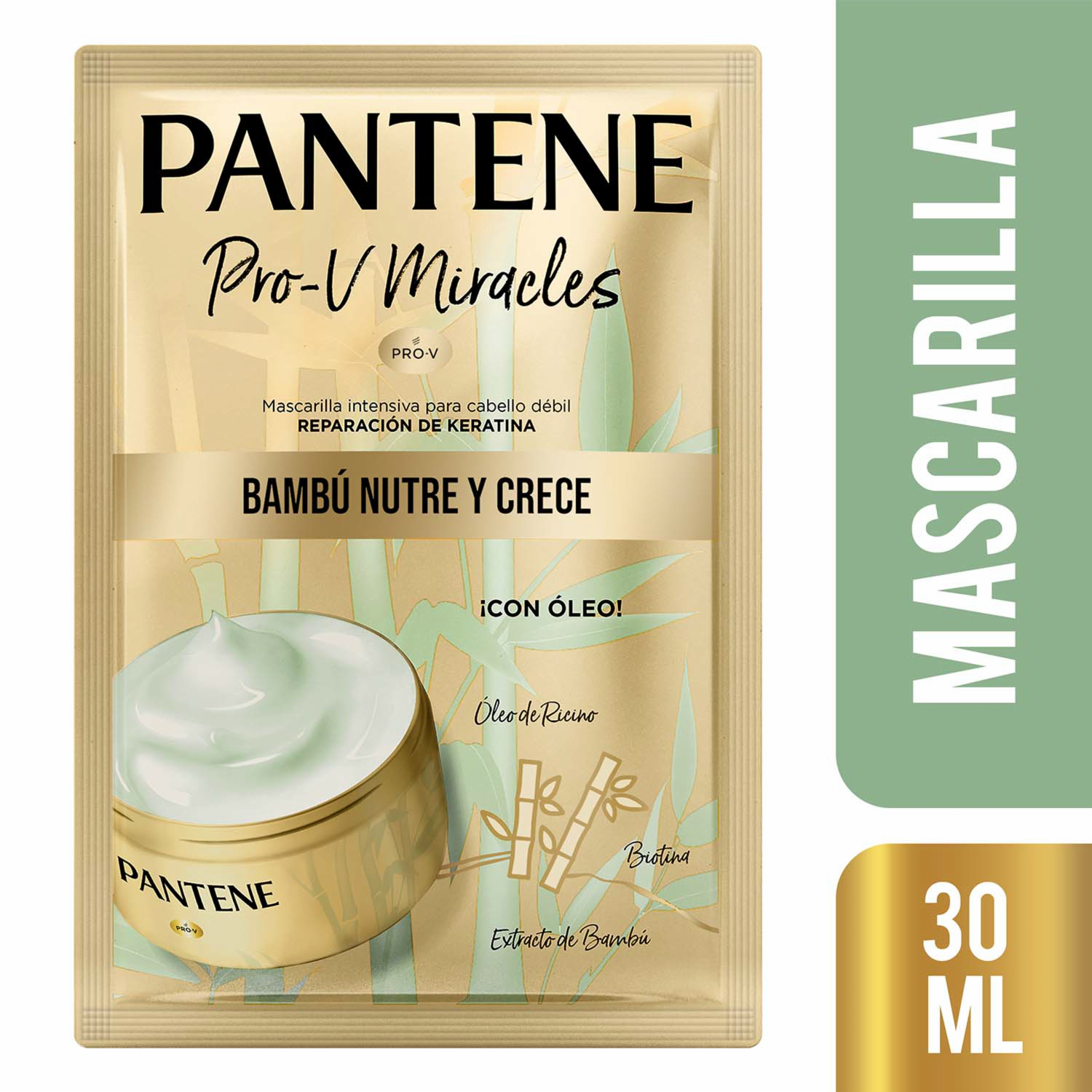 Mascara Capilar Pro-V Miracles Bambú Nutre & Crece PANTENE 30 Ml