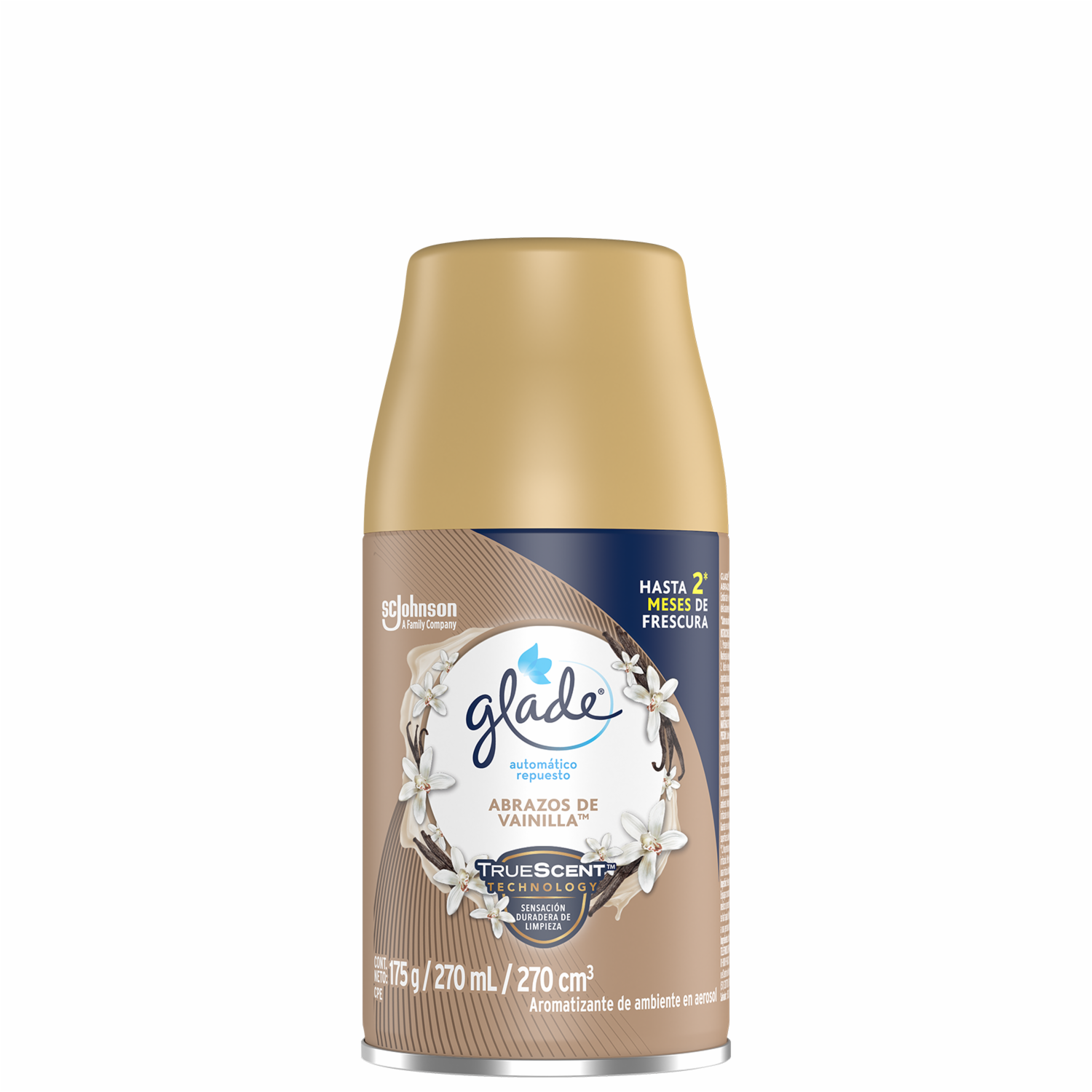 Repuesto Ambientador Automático Abrazos De Vainilla GLADE 270 Ml
