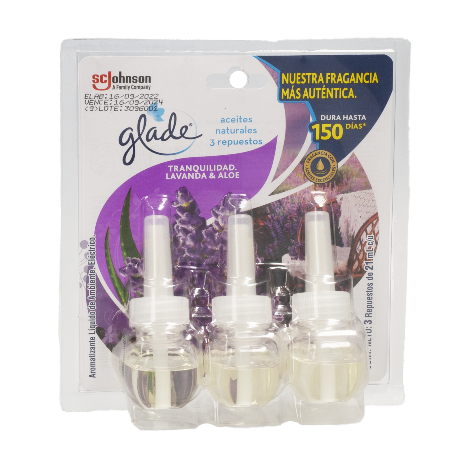 Desodorante Ambiental Aceites Lavanda & Aloe GLADE 63 Ml