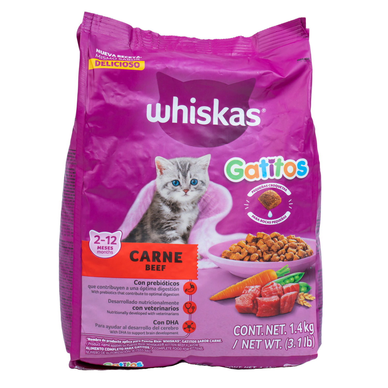 Alimento Para Gatitos Y  Gatitos WHISKAS 1400 G