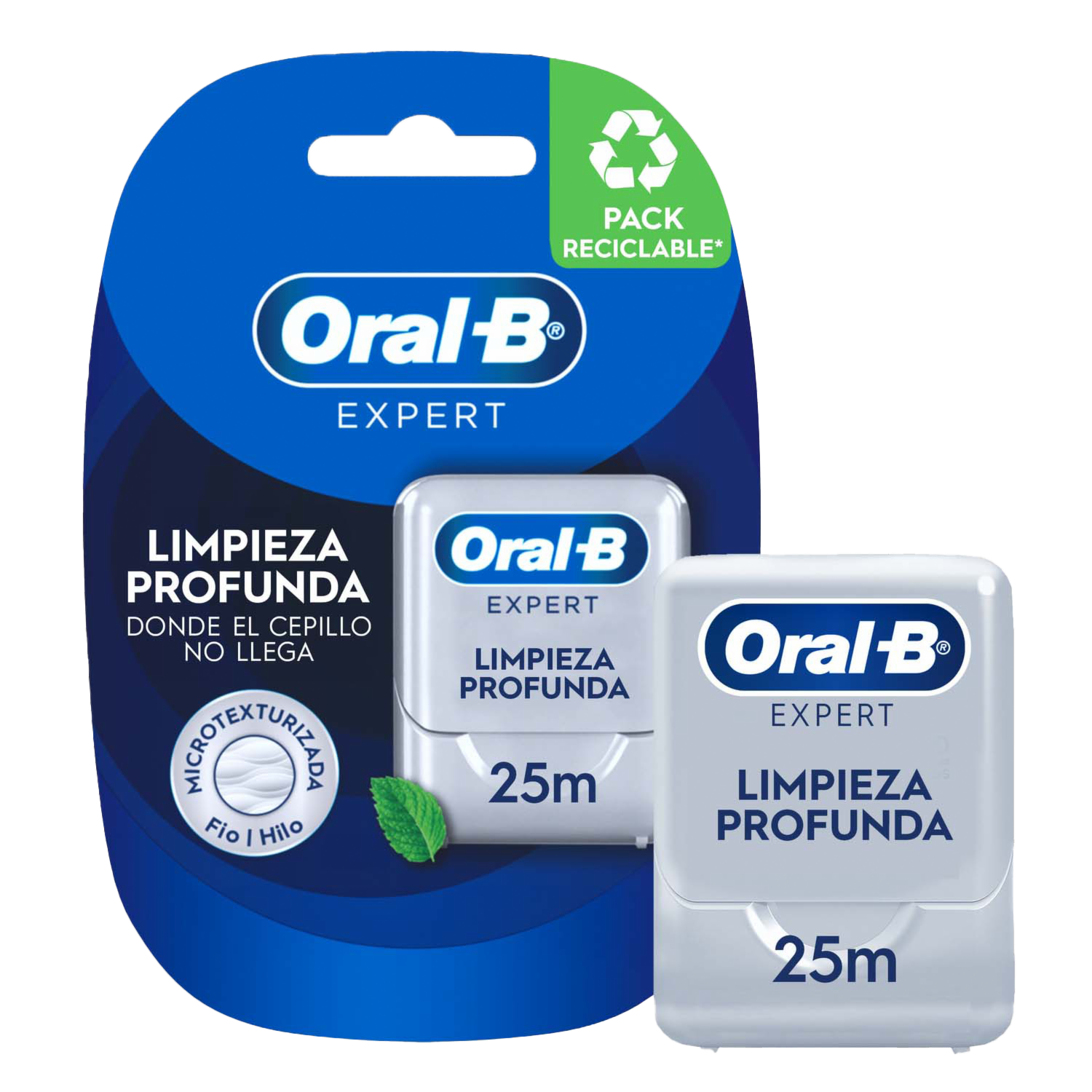 Hilo Dental Expert Pro-Salud Limpieza Profunda Con Textura Suave Sabor A Menta ORAL-B 25 M
