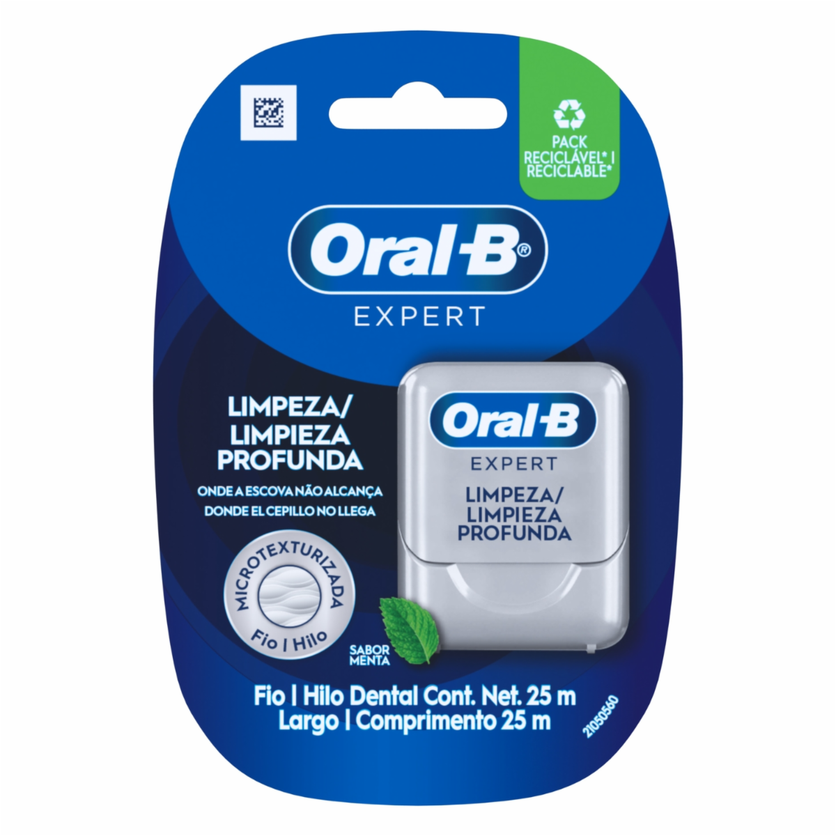 Hilo Dental Expert Pro-Salud Limpieza Profunda Con Textura Suave Sabor A Menta ORAL-B 25 M